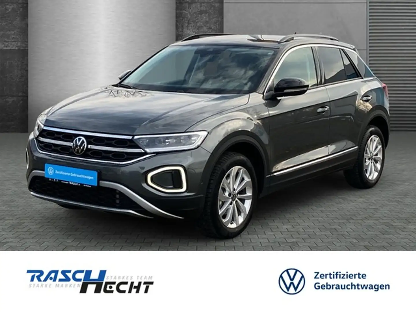 Volkswagen T-Roc Style 1.5 TSI*AHK*LED*NAVI*SHZ*5 J. GAR* Grau - 1