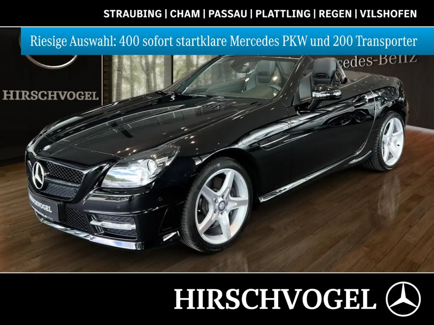 Mercedes-Benz SLK 200 BE AMG-Line+AIRSCARF+Navi+PDC+Sitzheiz Negro - 1