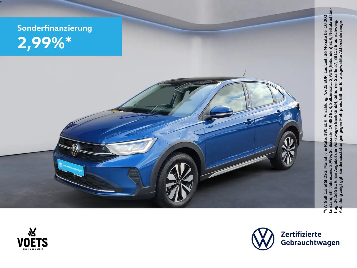 Volkswagen Taigo Life MOVE 1.5 TSI DSG PANO+AHK+RearView Blau - 1