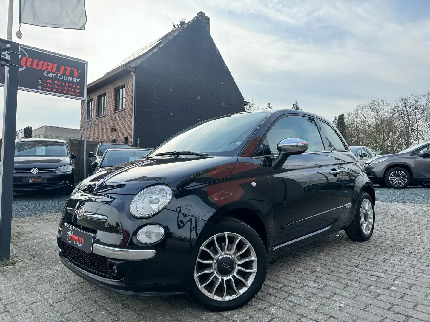 Fiat 500 1.2i Lounge   102000 km  GARANTIE Zwart - 1