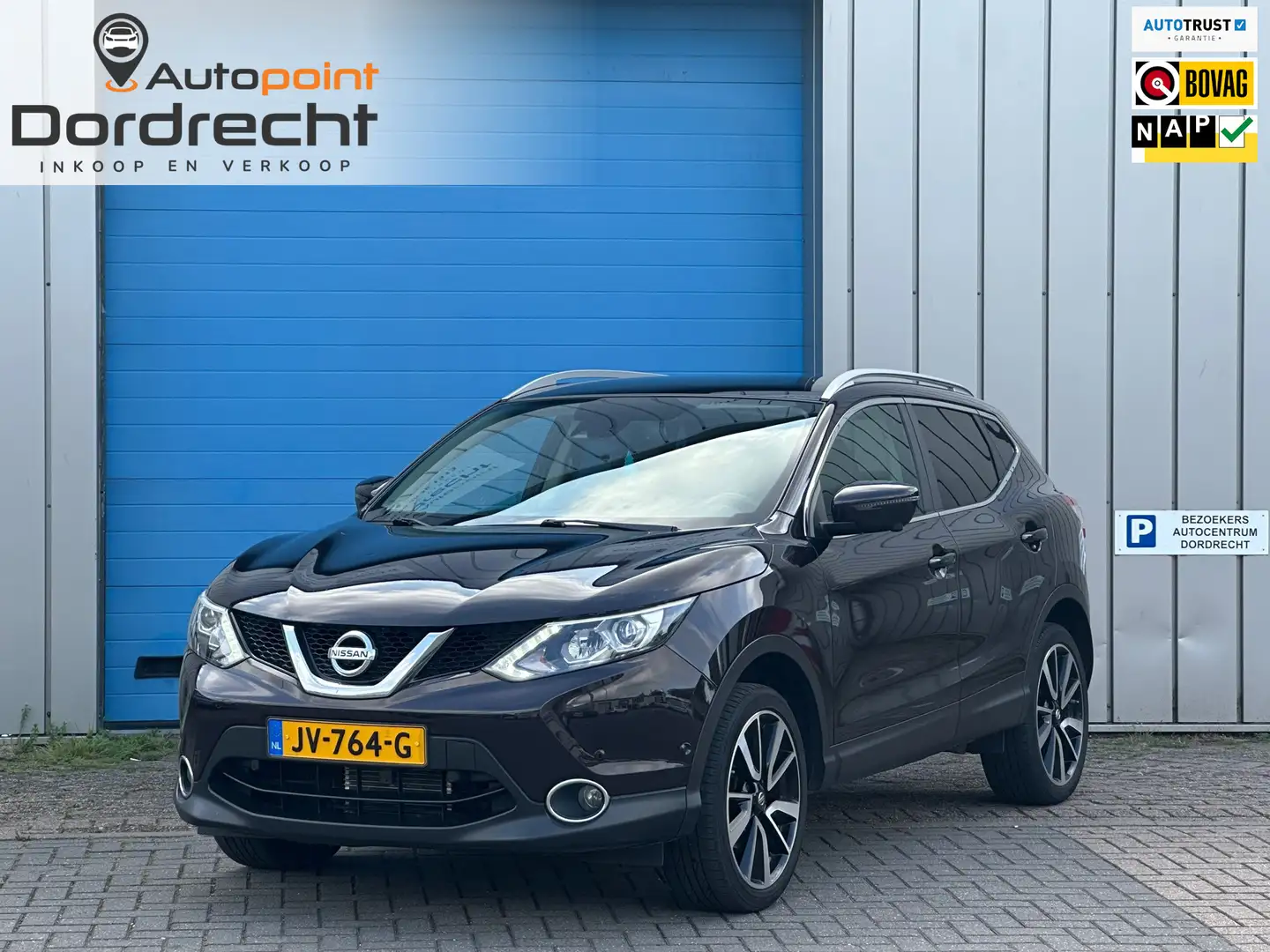 Nissan Qashqai 1.2 Tekna AUT 360 CAMERA TREKH LEER Paars - 1