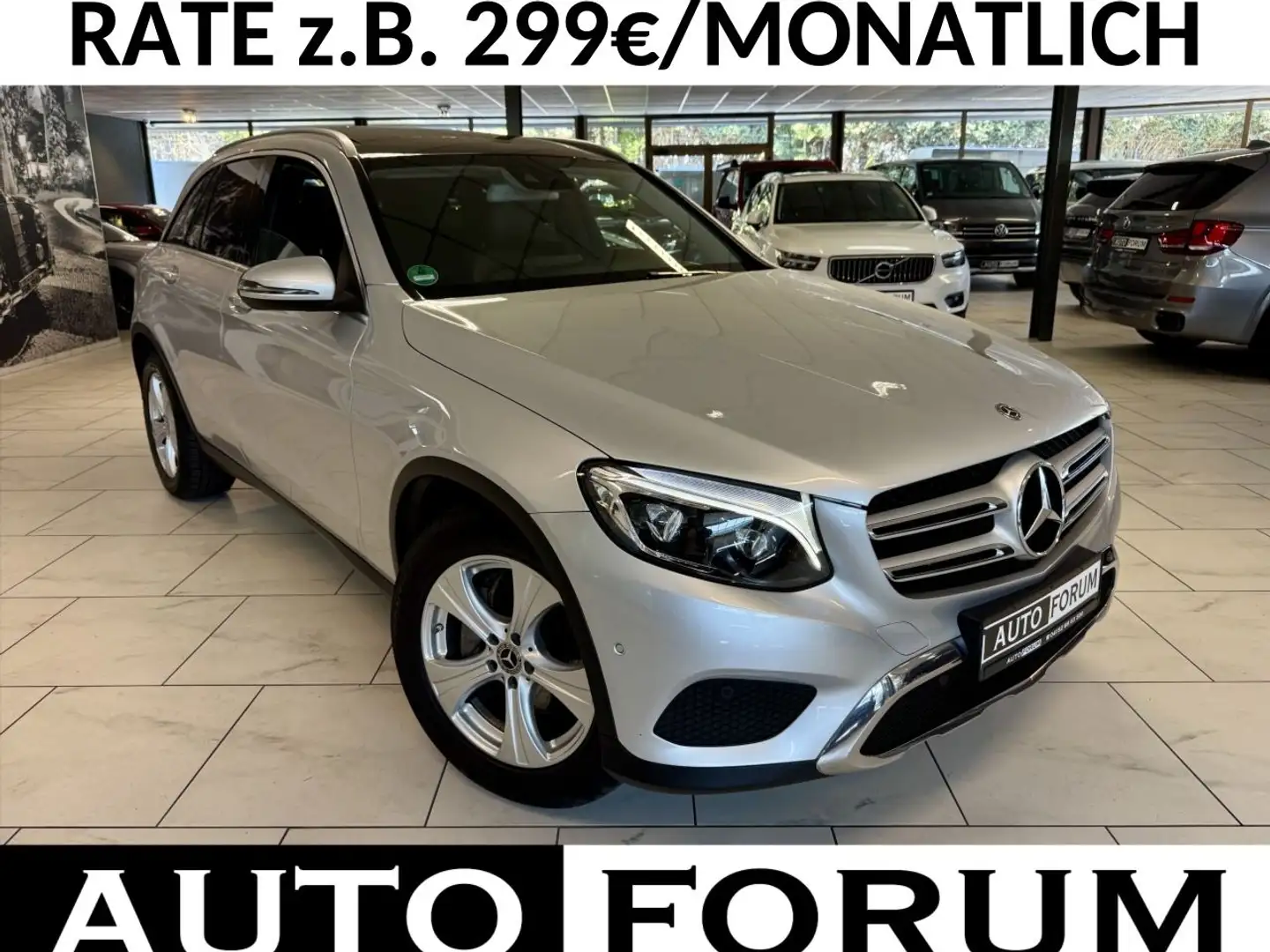 Mercedes-Benz GLC 220 d 4M LEDER NAVI KAMERA PANORAMA KEYLESS Silber - 1