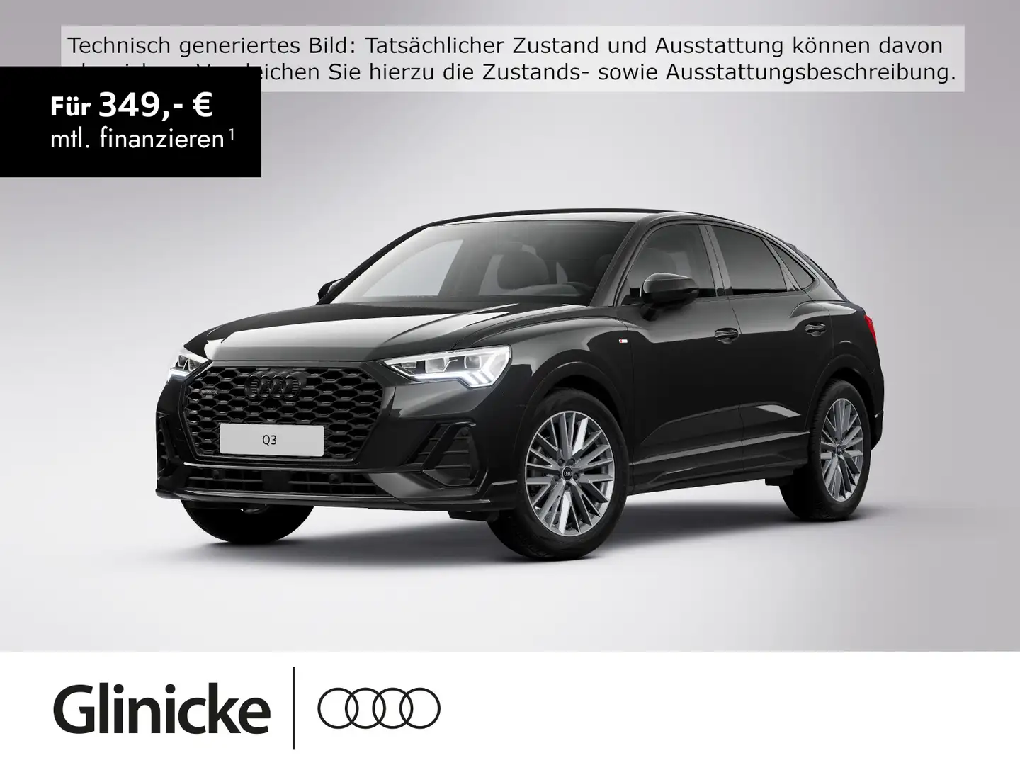 Audi Q3 35 TDI quattro S-tronic S line LED Schwarz - 1