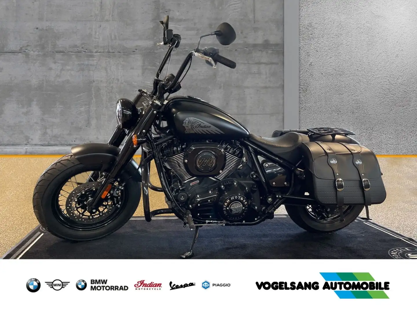 Indian Chief Bobber Ape-Lenker, Sturzbügel, Gepäckträge Black - 2