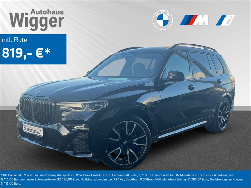 BMW X7 40d M Sport/HUD/StandHZG/Panodach/Navi/Leder