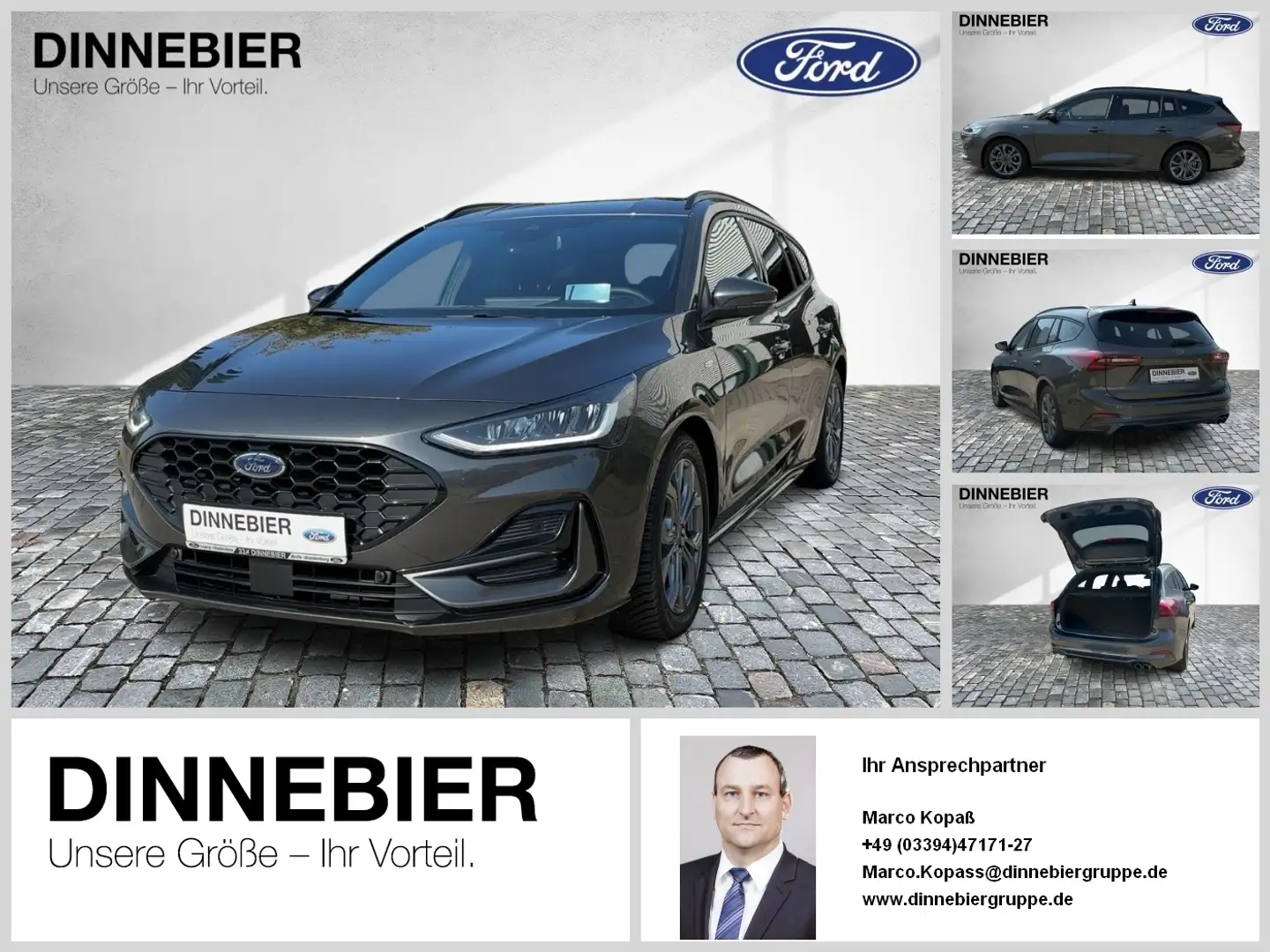 Ford Focus ST-Line X LED+Navi+Kamera+Winterpaket Gris - 1
