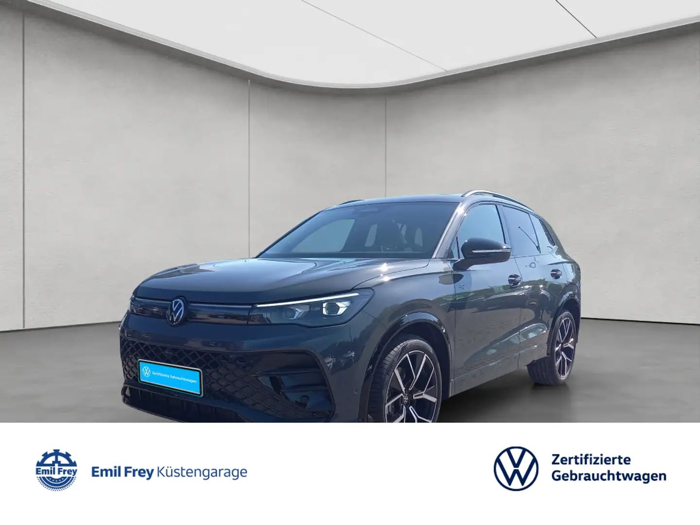 Volkswagen Tiguan 2.0 TDI DSG R-Line AHK PANO LED NAVI Gris - 1