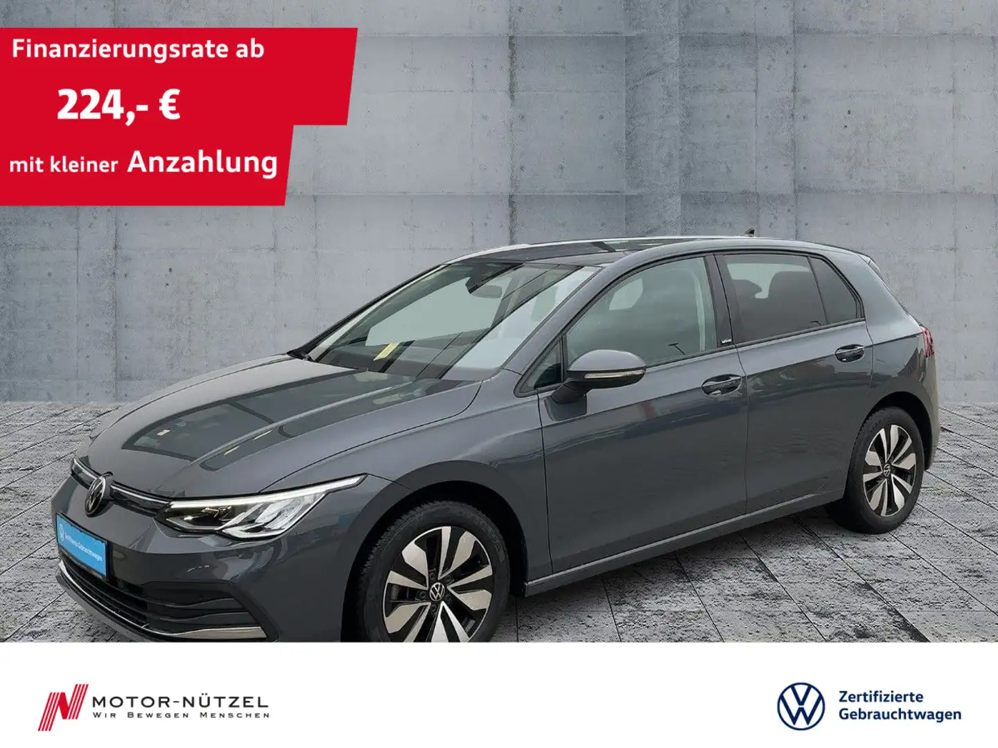Volkswagen Golf VIII 1.5 TSI MOVE LED+NAVI+ACC+SHZ+DAB+16Z. Grau - 1
