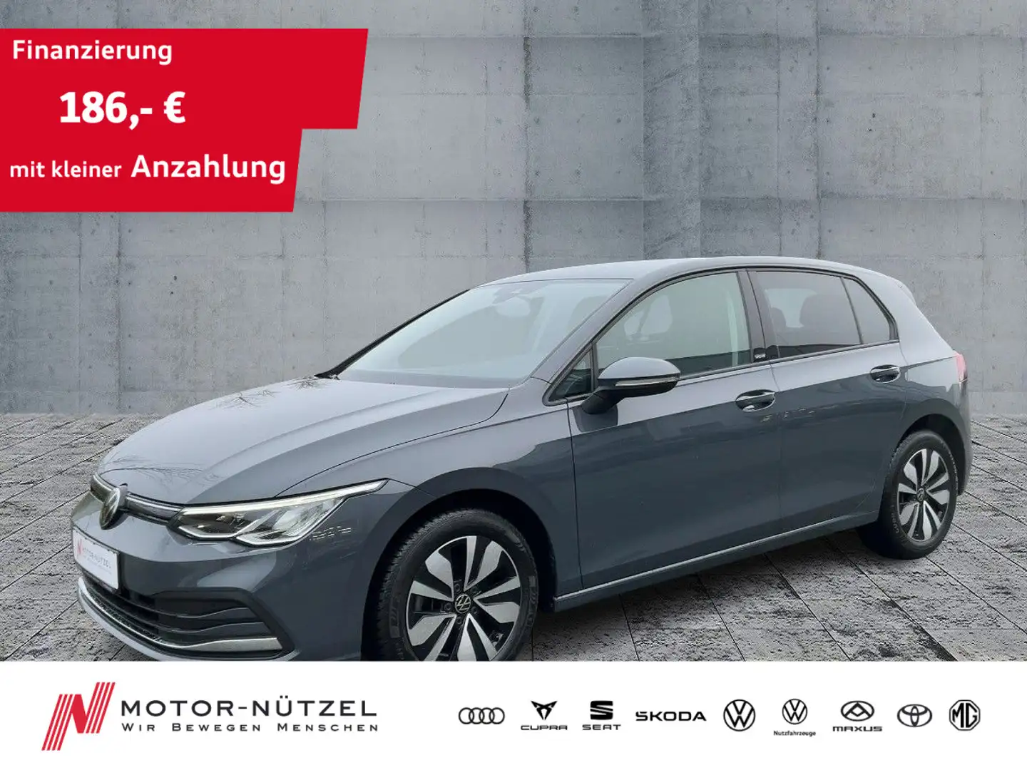 Volkswagen Golf VIII 1.5 TSI MOVE LED+NAVI+ACC+SHZ+DAB+16Z. Grau - 1