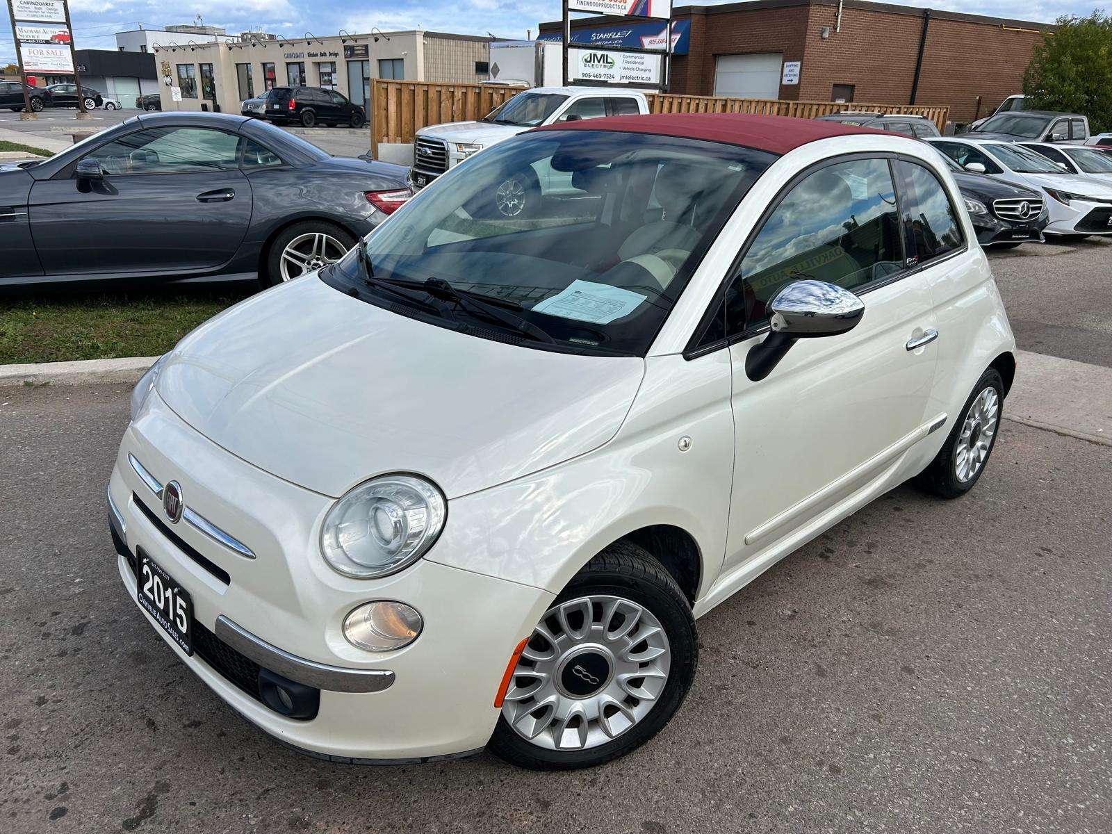 2015 Fiat 500 2dr Conv Lounge LEATHER,BLUETOOTH, CERTIFIED