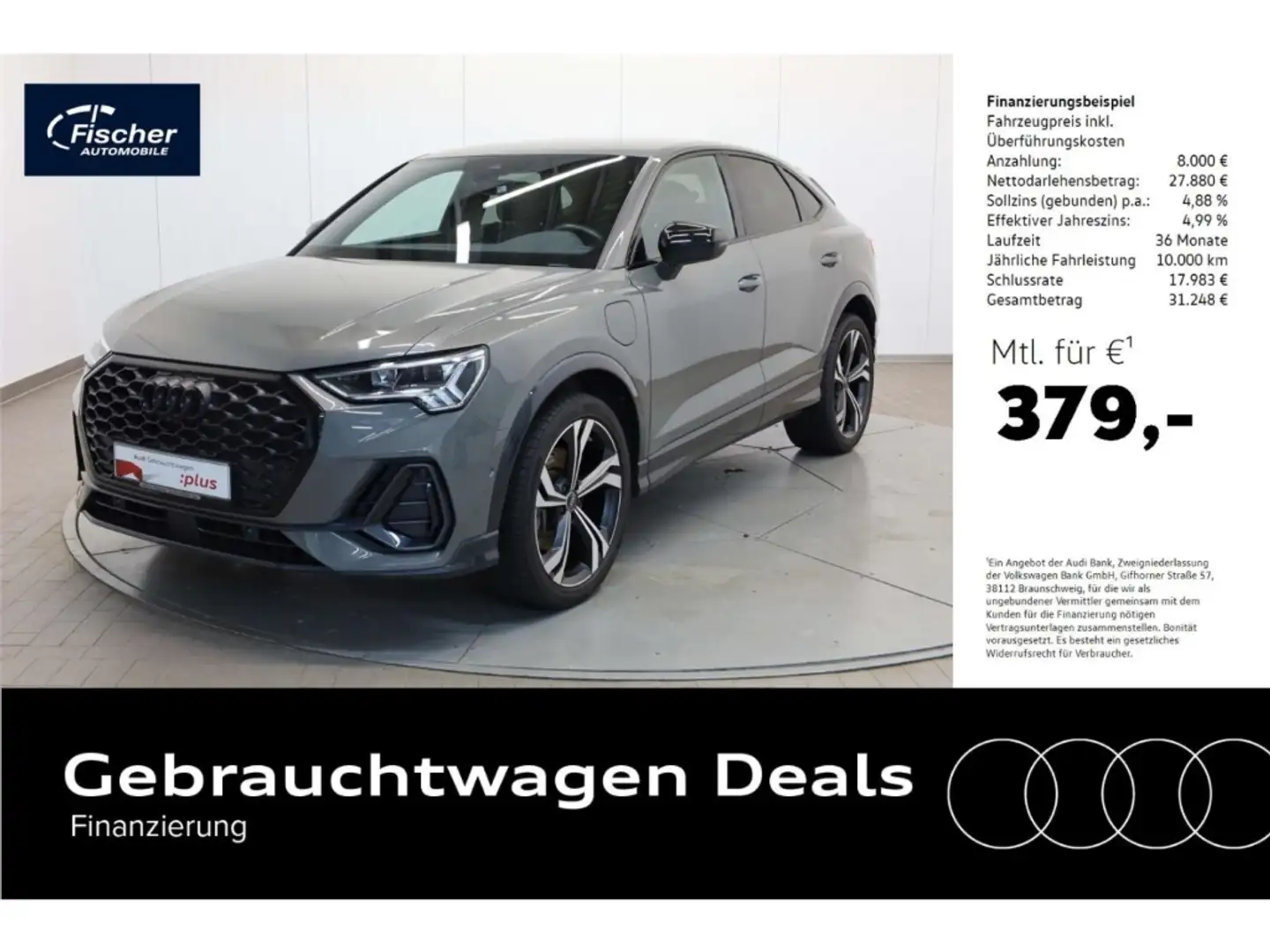 Audi Q3 Sportback 45 TFSI e S line NAV/360/20''/Virt+ Grau - 1