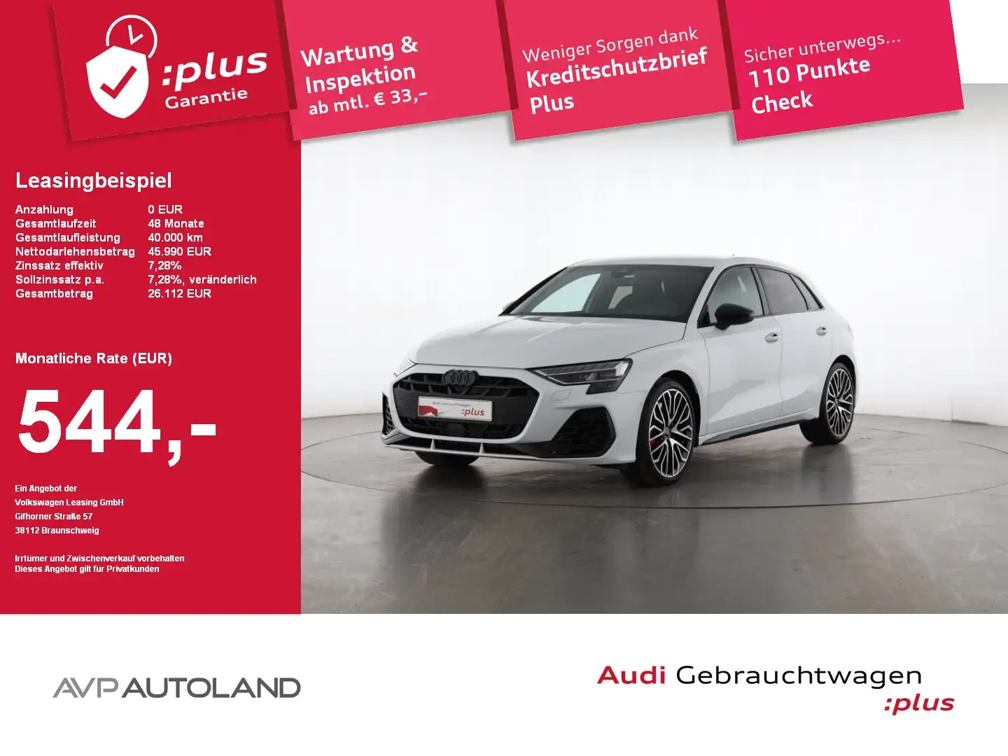 Audi S3 Sportback 2.0 TFSI quattro S tronic |MMI NAVI Weiß - 1