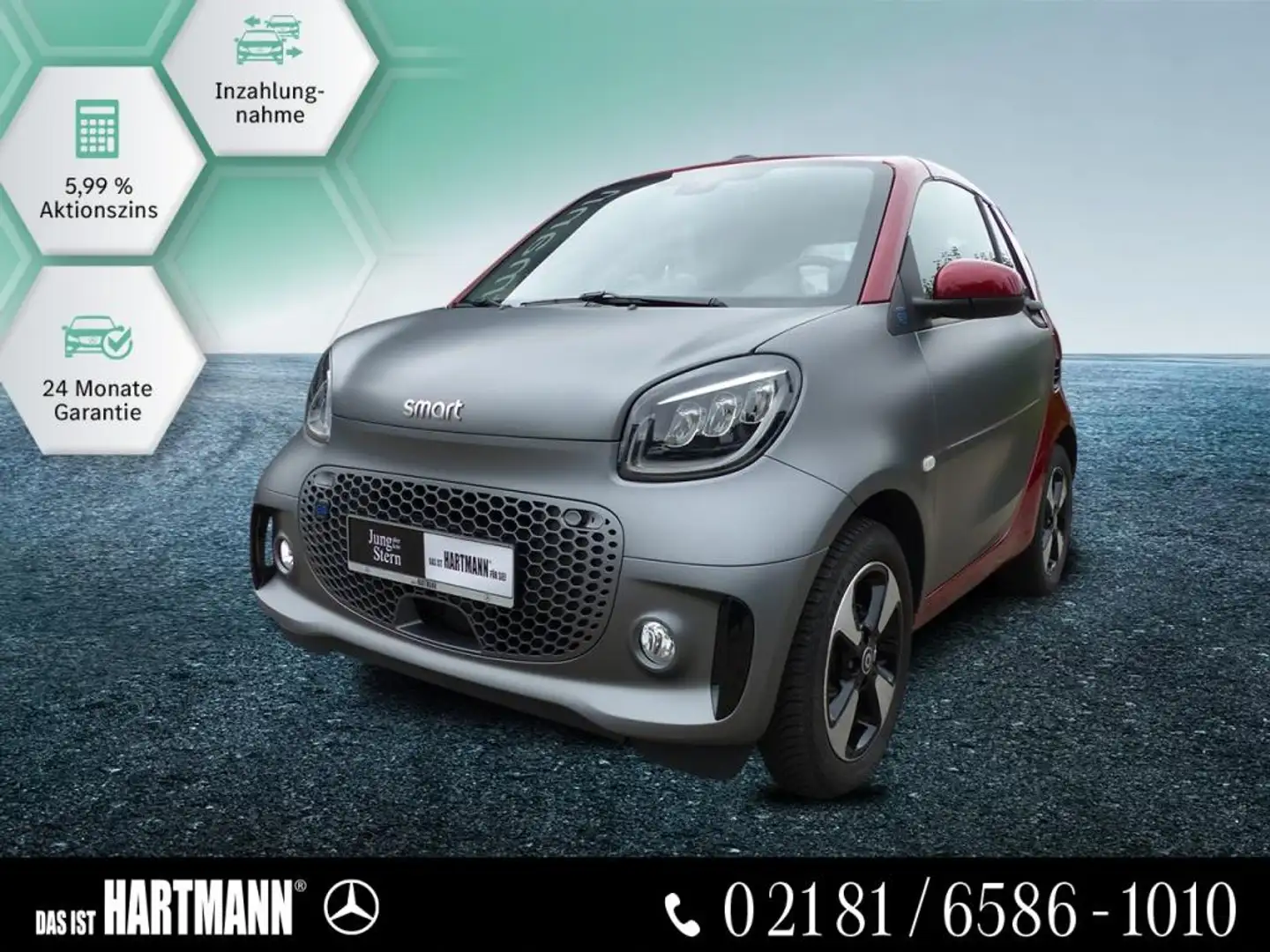 smart forTwo EQ  cabrio EXCLUSIVE+22KW+AMBI+LED S Gris - 1