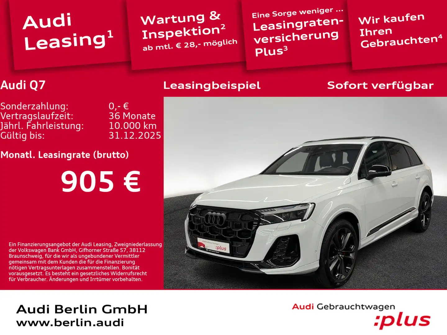 Audi Q7 S line 50 TDI qu. tiptr.7.SITZER AHK 360° HUD Weiß - 1