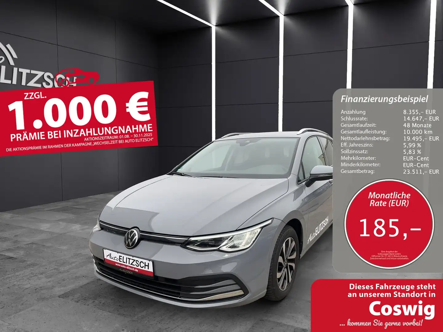 Volkswagen Golf VIII Variant eTSI Active DSG LED ACC SHZ Navi R... Grau - 1