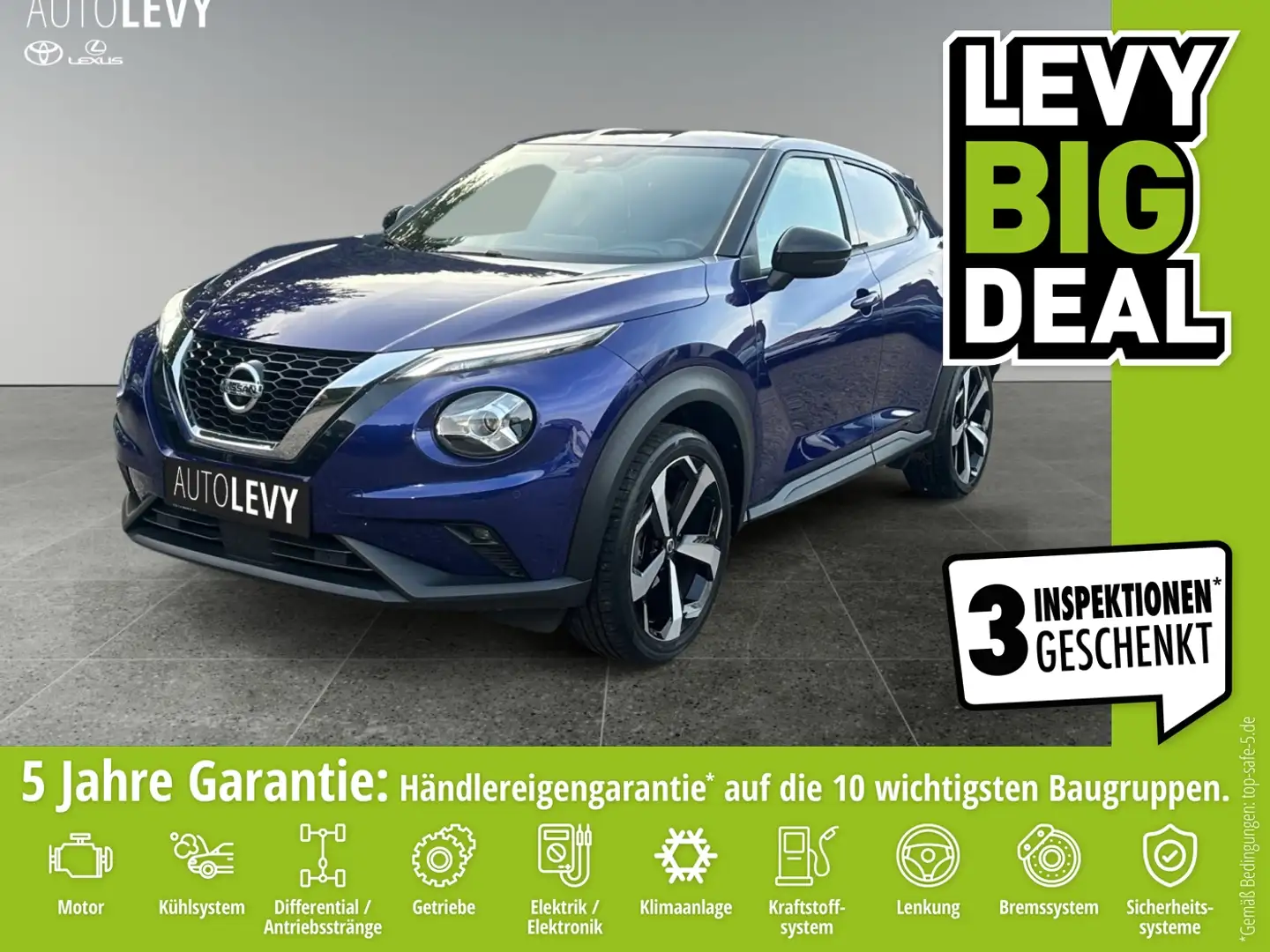 Nissan Juke 1.0 DIG-T Tekna +Kamera+Klima+Sportsitze+ Blauw - 1