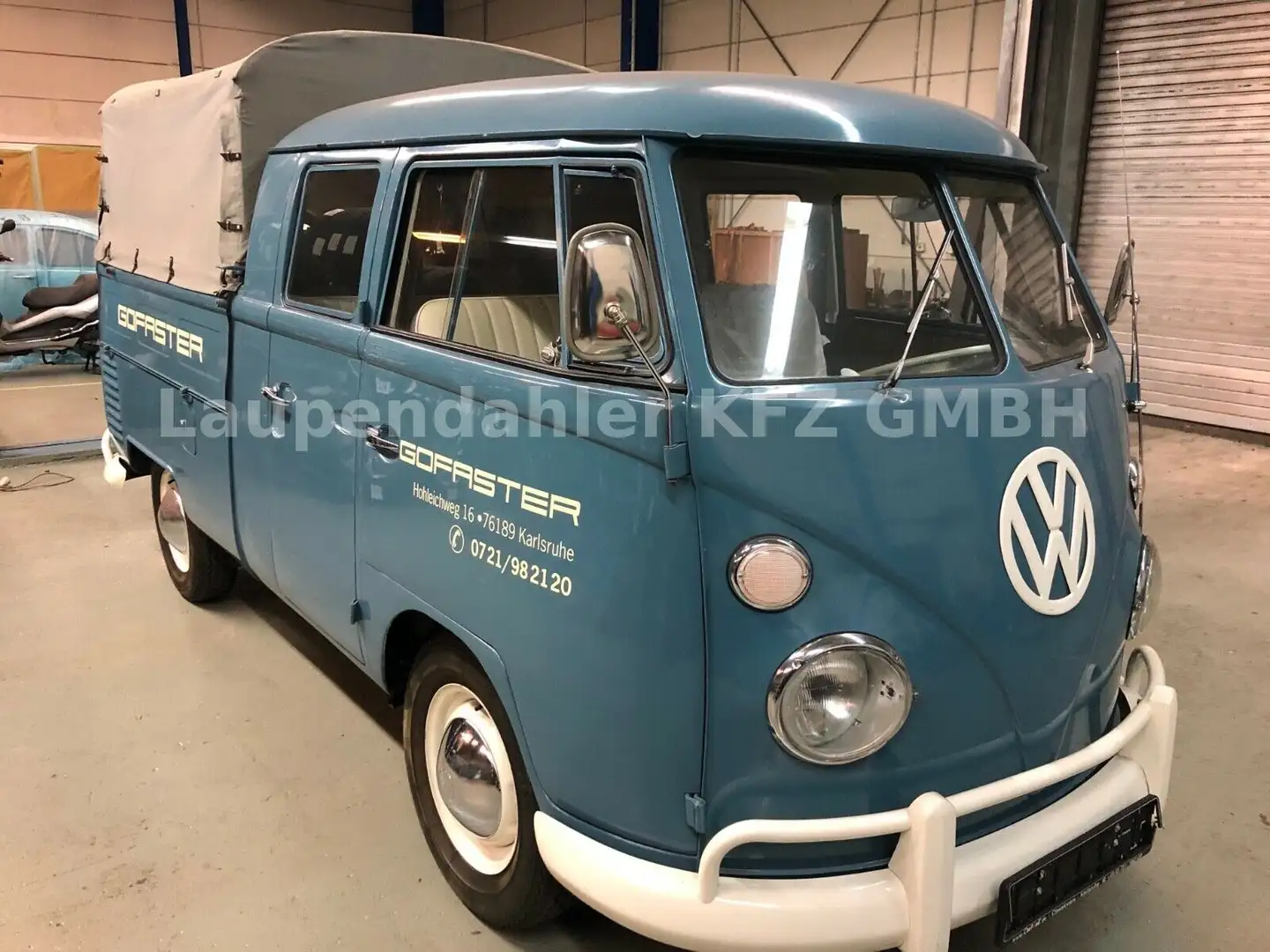 Volkswagen T1 Pritsche Doppelkabine Blauw - 1