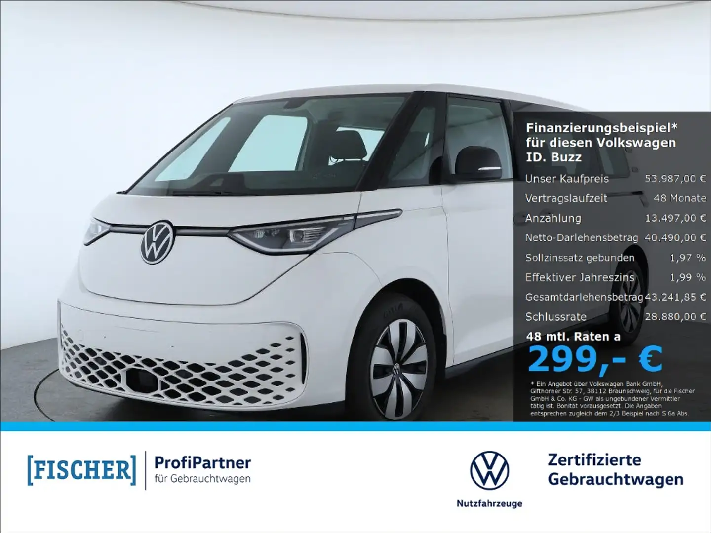 Volkswagen ID. Buzz Pro lang LR Matrix AHK Navi HUD Harman Kardon Blanc - 1