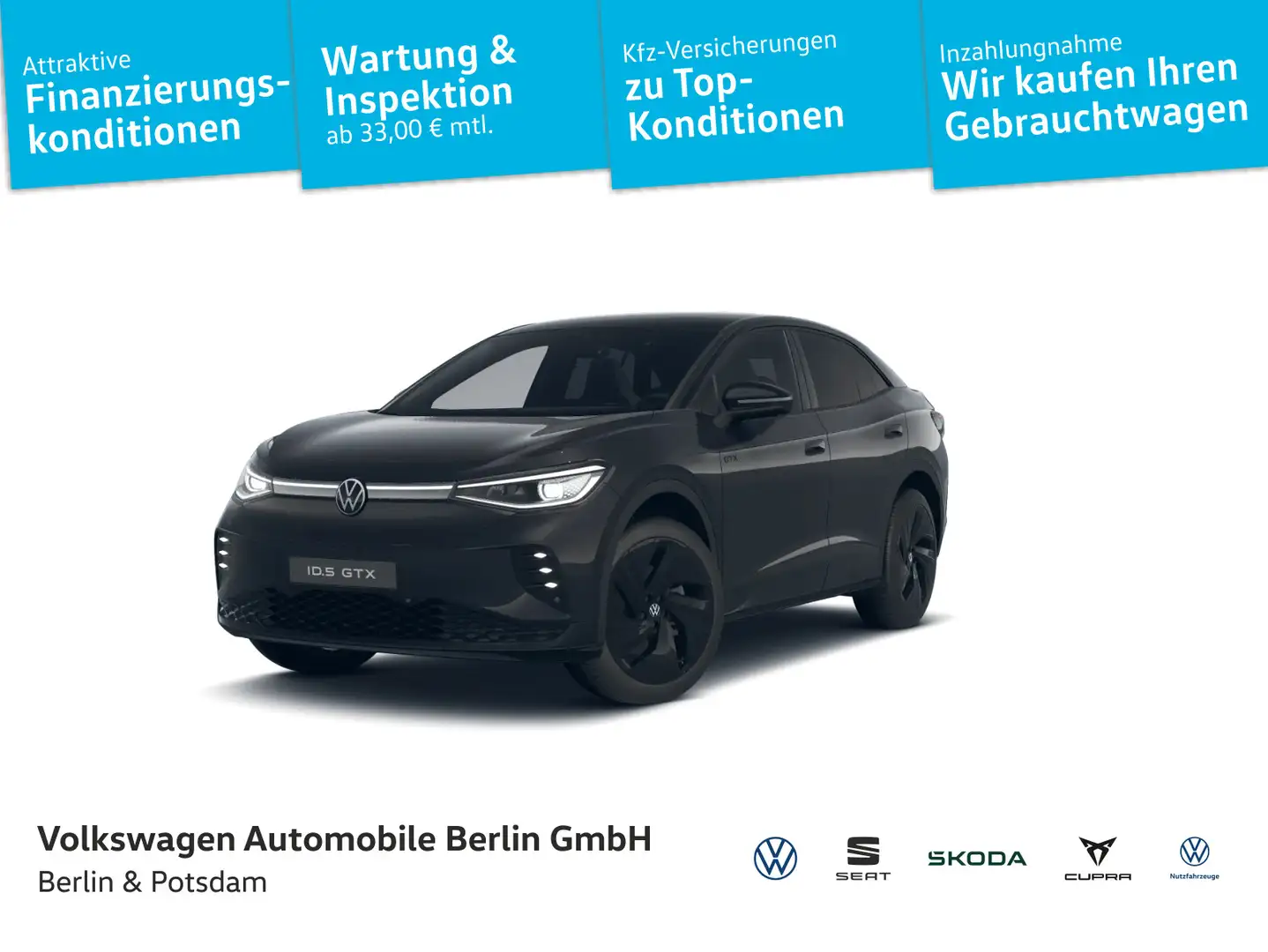 Volkswagen ID.5 GTX 4Motion Pano AHK Wärmepumpe DCC Schwarz - 1