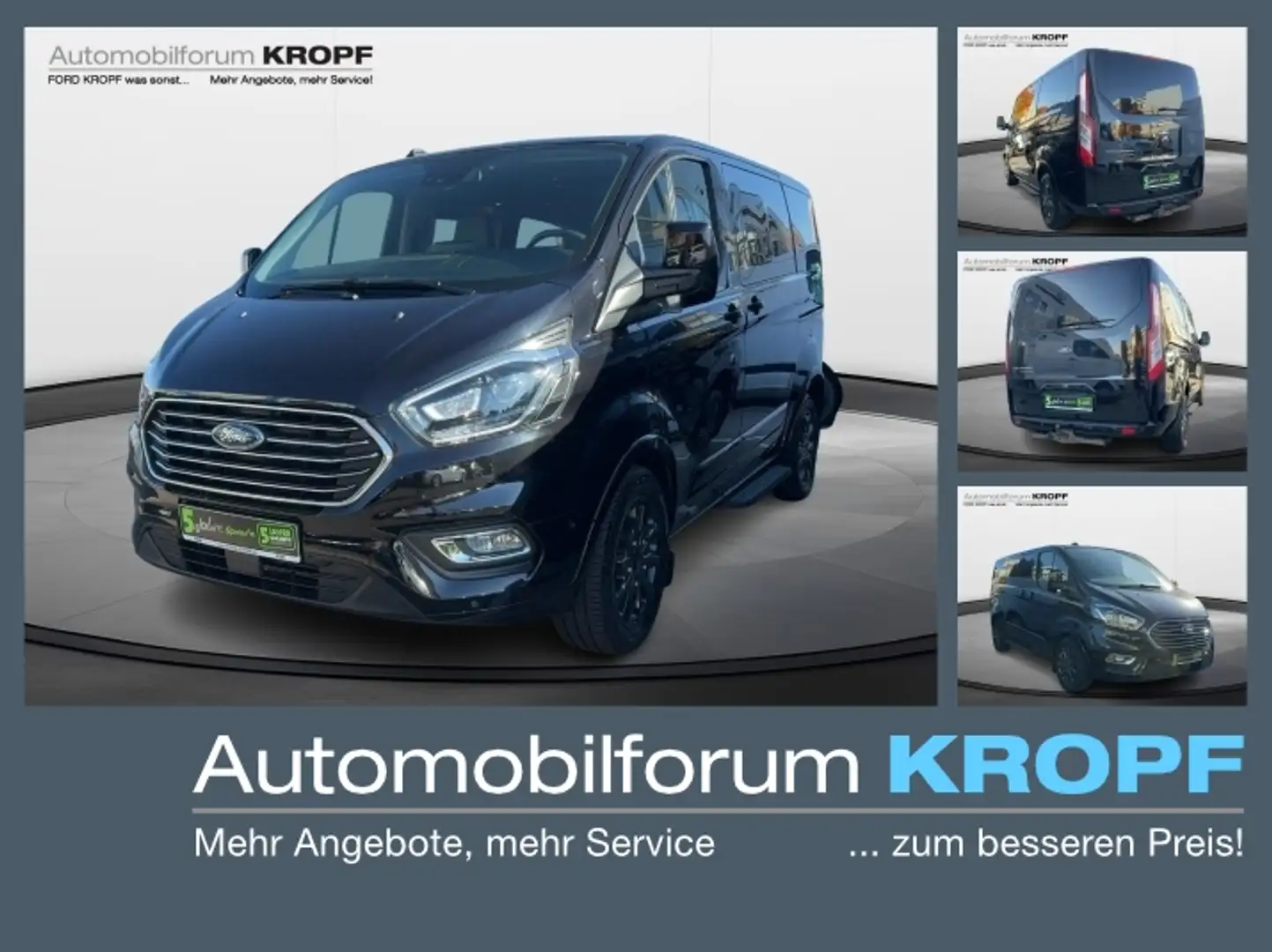 Ford Tourneo Custom Kombi 2.0 TDCi 320 L1 Titanium X Zwart - 1