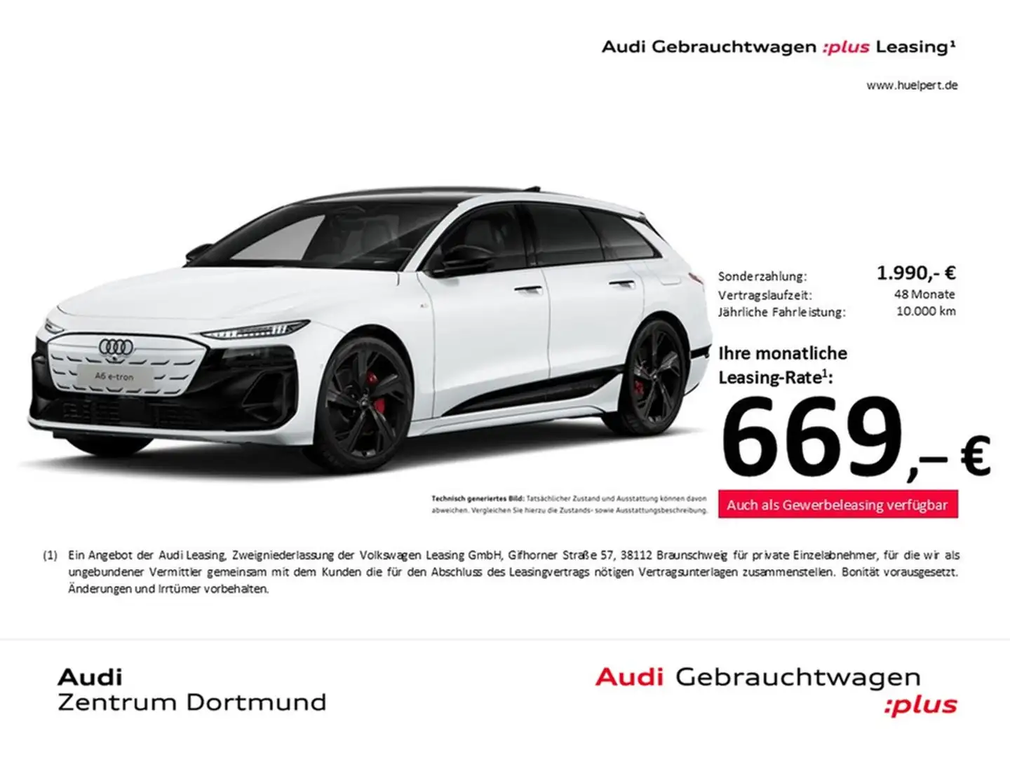 Audi A6 e-tron Avant quattro S LINE PANO B&O AHK LM21 Weiß - 1