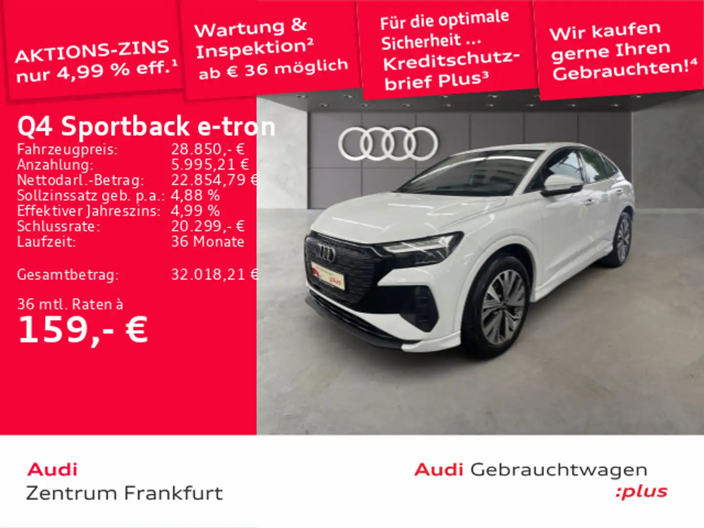 Audi Q4 e-tron Q4 Sportback 40 e-tron LED ACC DAB HuD Weiß - 1