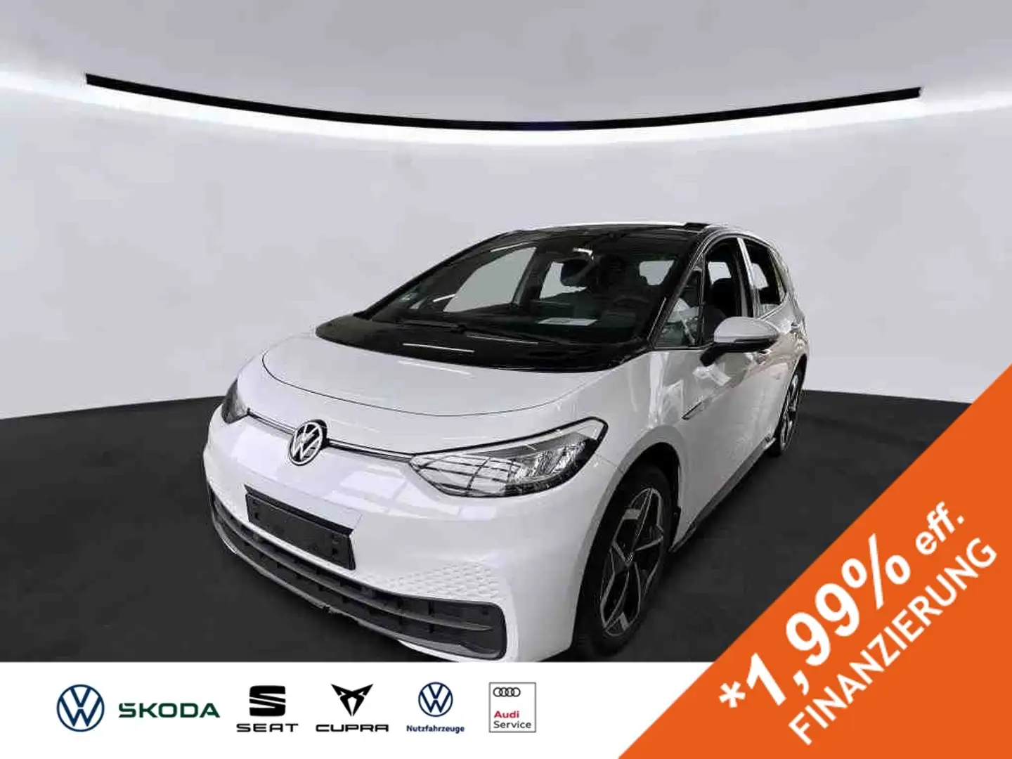 Volkswagen ID.3 PURE PERF. 55 kWh +LED +CARPLAY +19" +NAVI +DAB+ Weiß - 1