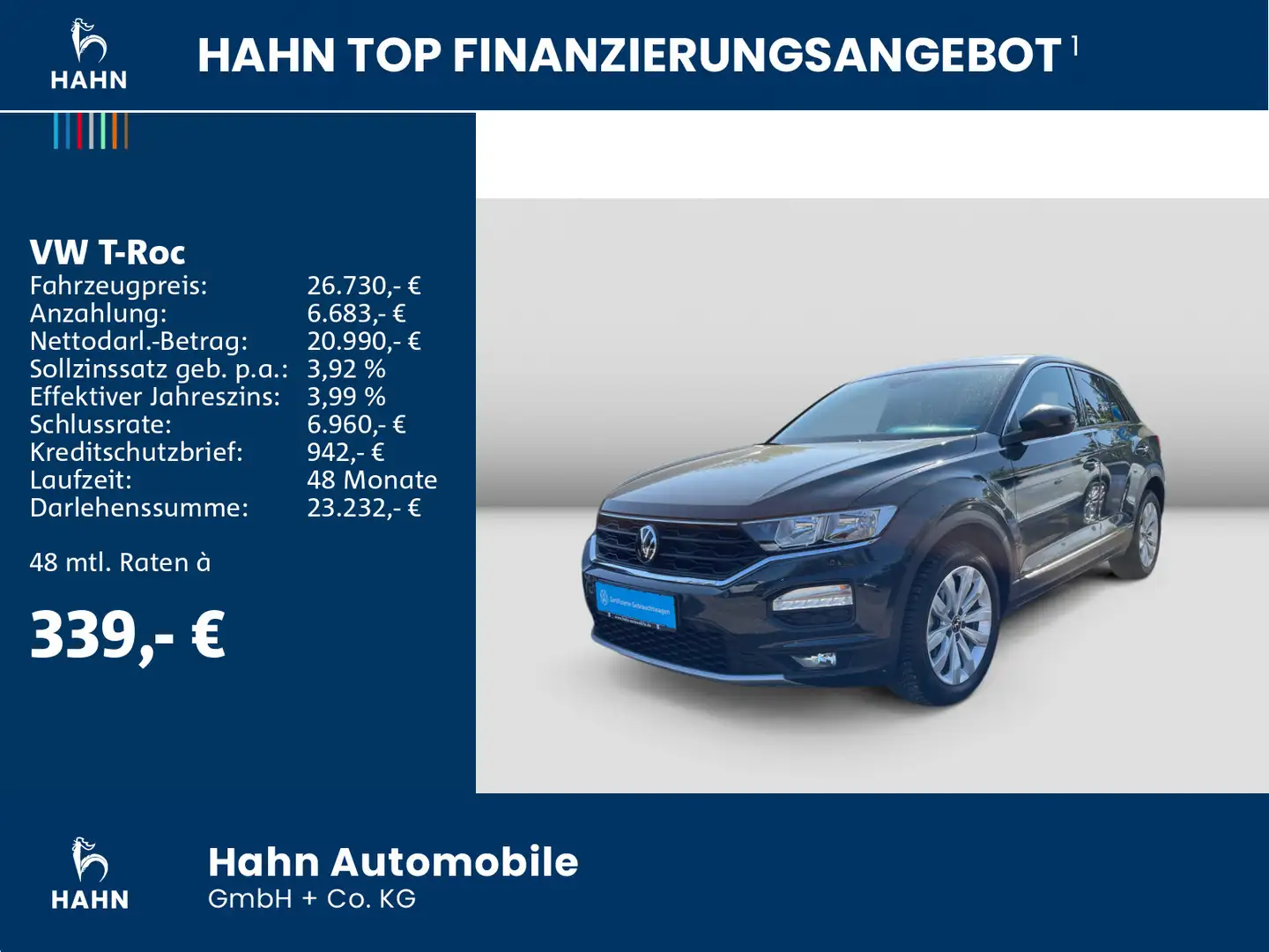 Volkswagen T-Roc Sport 1.5TSI DSG ACC AHK NAVI PDC SITZHEIZ Grau - 2