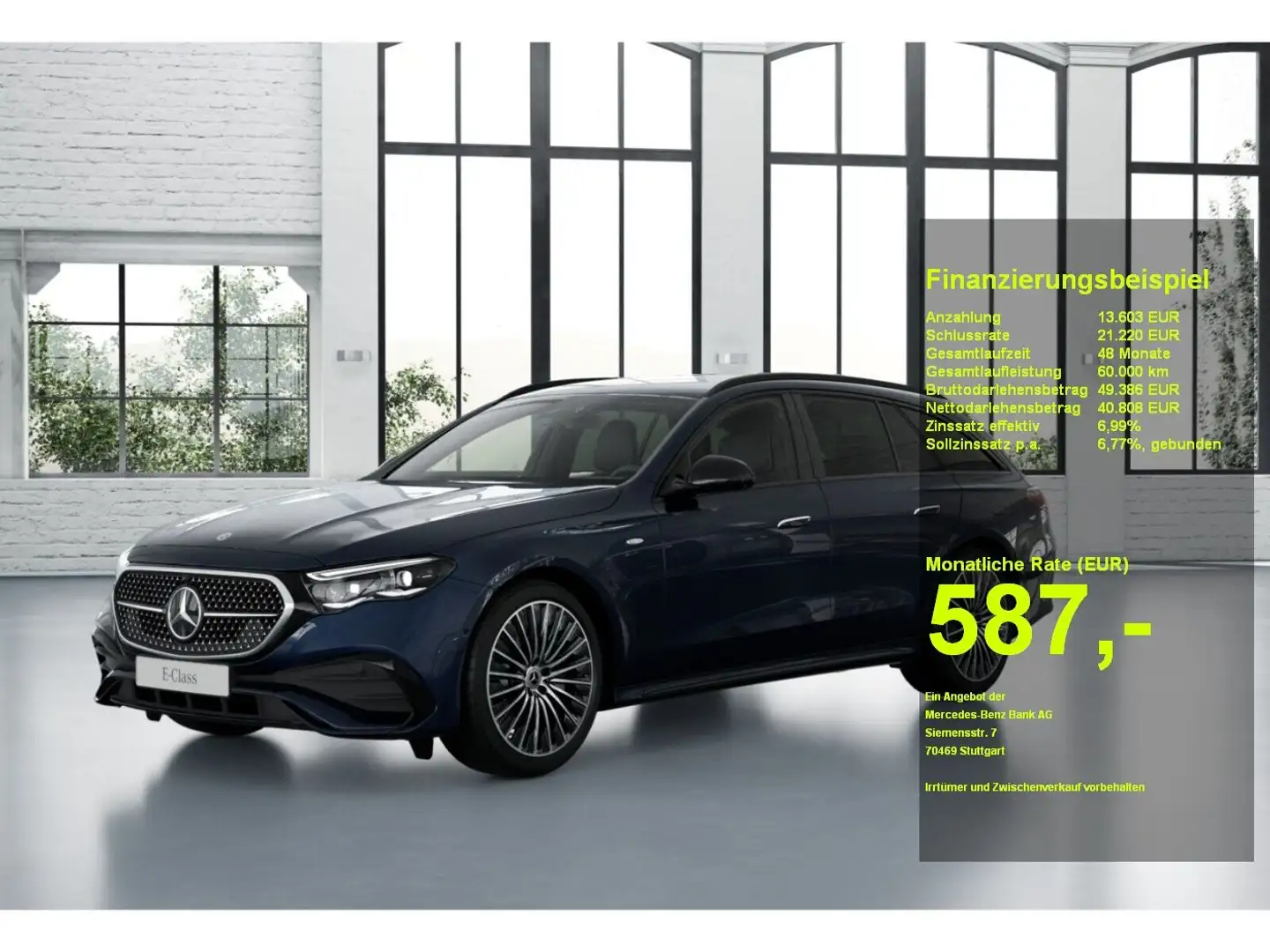 Mercedes-Benz E 300 de T AMG+Night+AHK+360°+Memory+Distronic Blau - 1