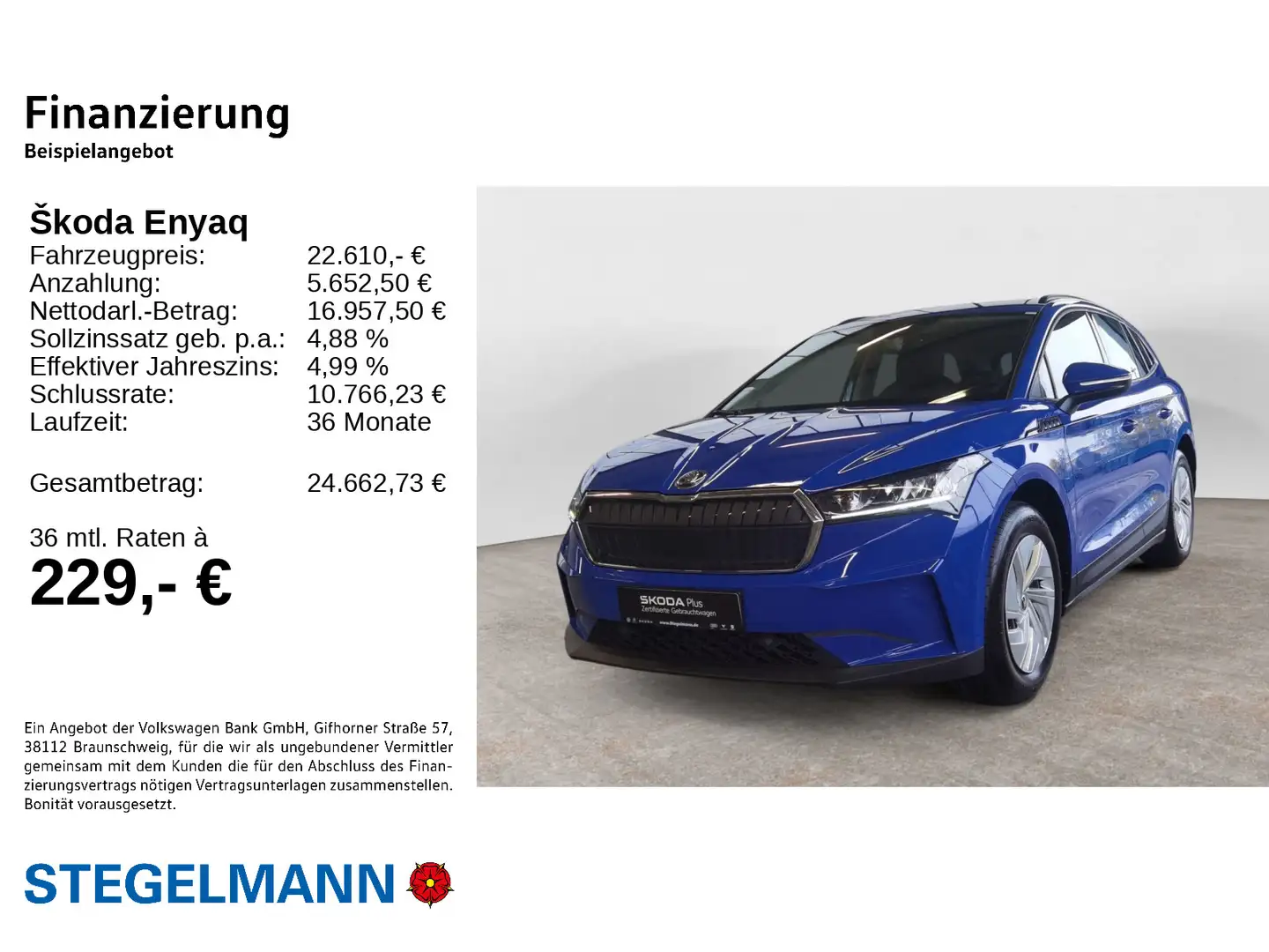 Skoda Enyaq 50 Loft 108kW/52kWh *App-Connect*LED* Blau - 2