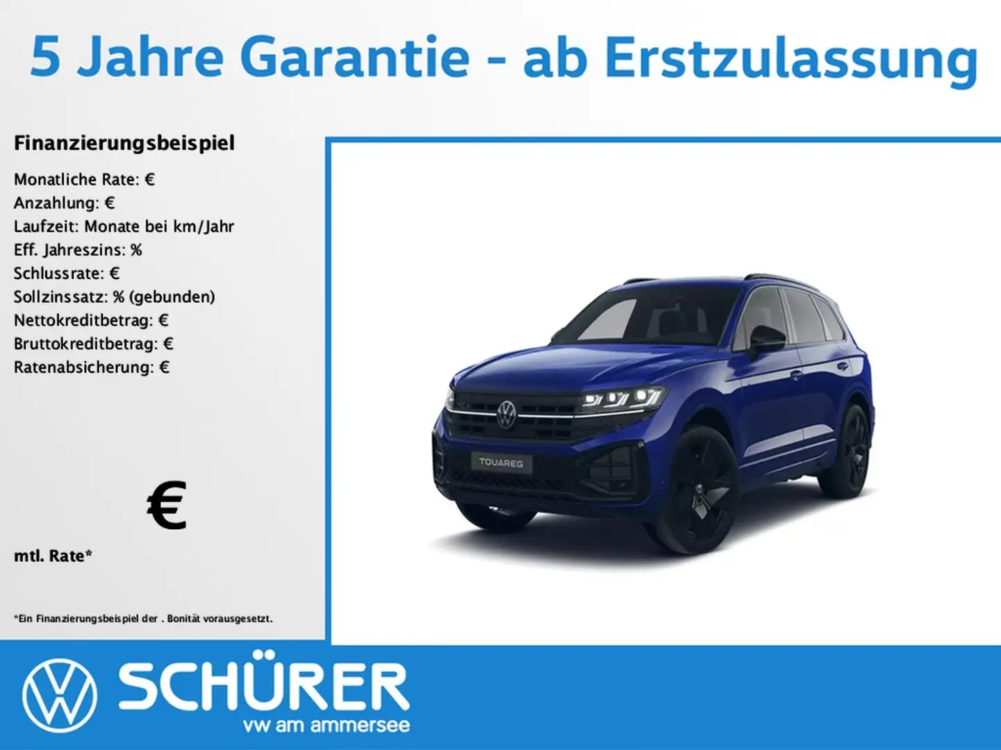 Volkswagen Touareg 3.0TDI R-Line Black Style 360° Wankstabilisieru... Blau - 1
