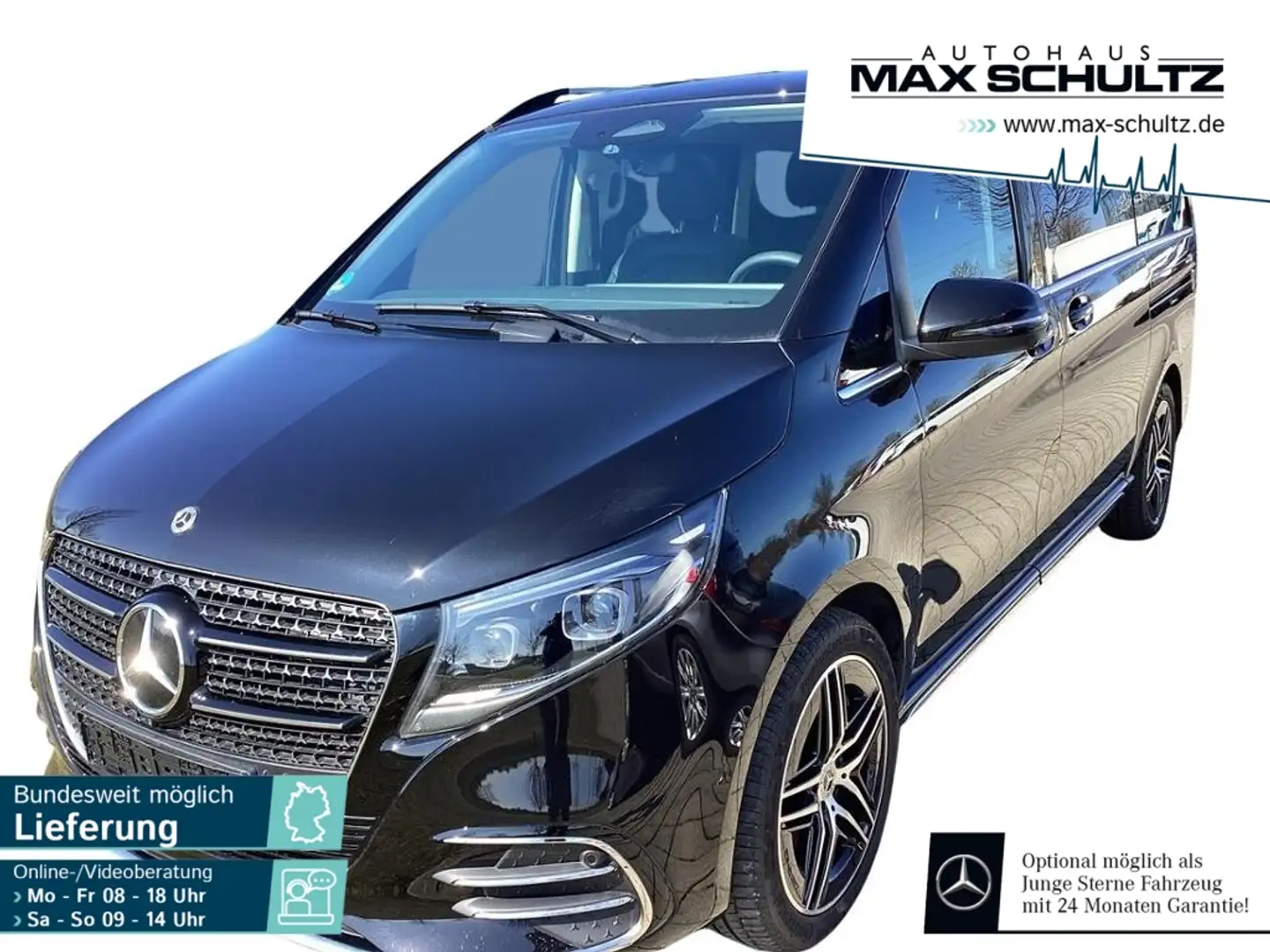 Mercedes-Benz V 300 d lang 4x4 EXCLUSIVE * AMG Airmatic Pano Schwarz - 1