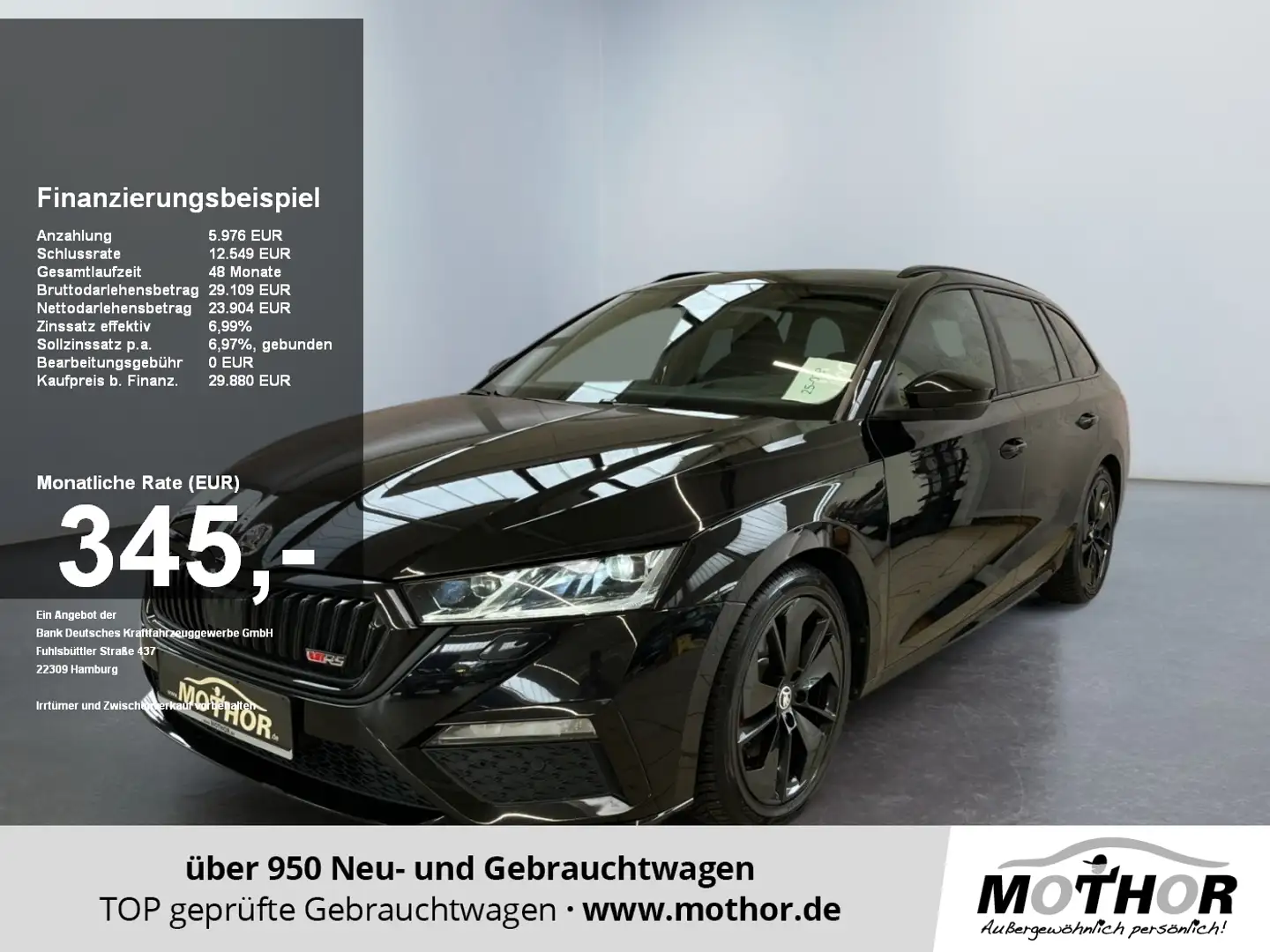 Skoda Octavia Combi RS 2.0 TDI DSG Rückfahrkamera Schwarz - 1