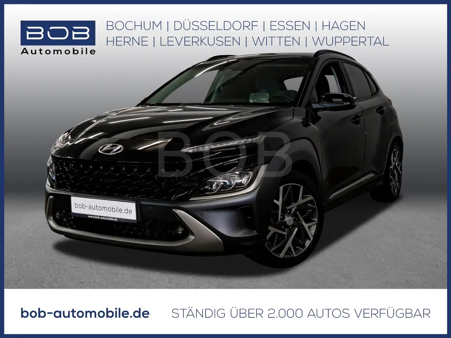 Hyundai KONA Hybrid FL 1.6 GDi DCT PRIME NAVI SHZ PDC BT Zwart - 1