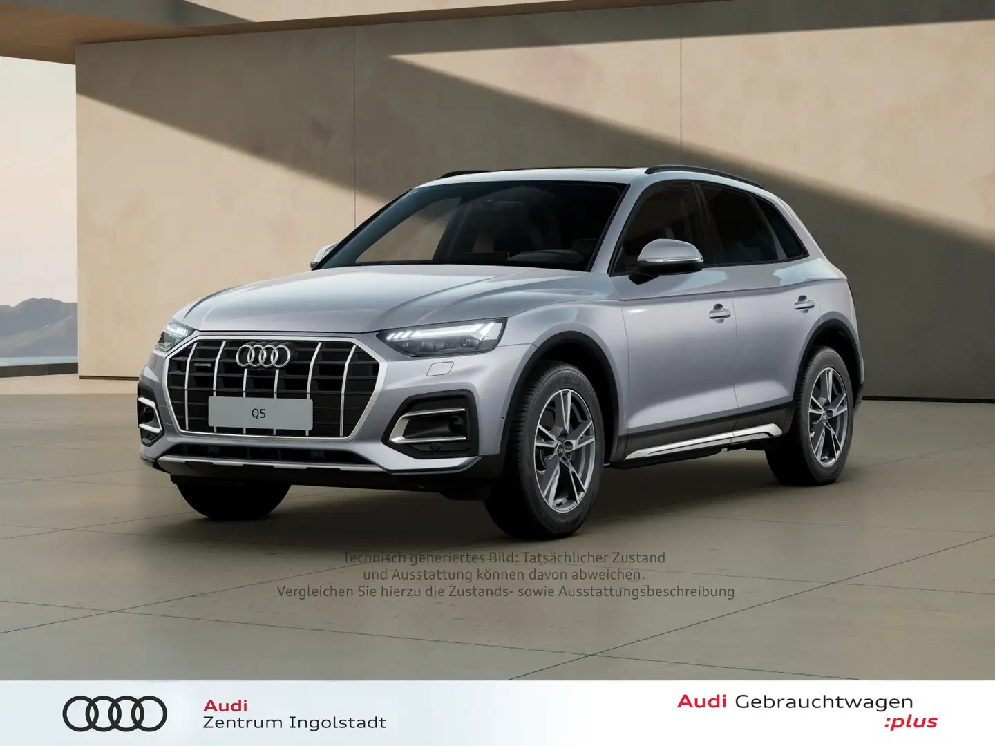 Audi Q5 45 TFSI qu S line MATRIX Pano AHK Raute Kam. Advan Silber - 2