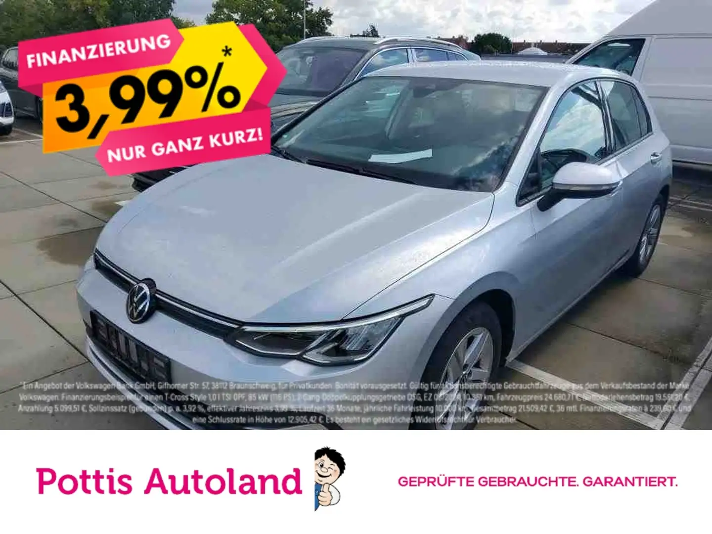 Volkswagen Golf 2.0 TDI LIFE NAVI PDC LED DAB+ Silber - 1