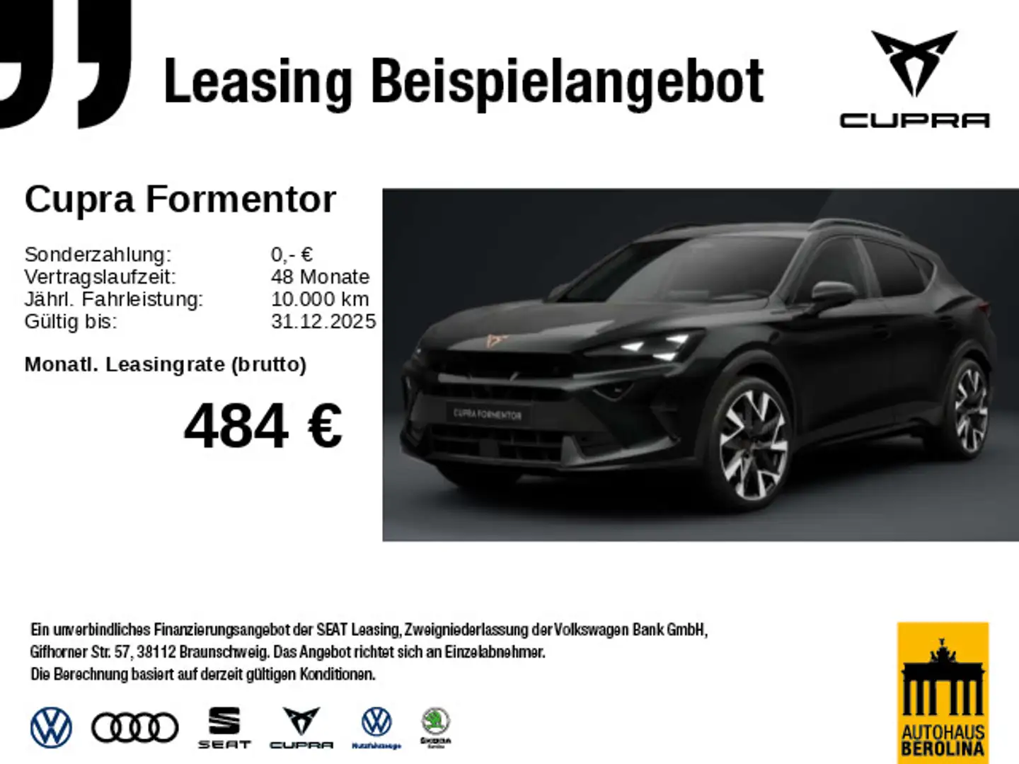 CUPRA Formentor 2.0 TSI 4D DSG *PANO*SENNHEISER*NAV* Zwart - 1