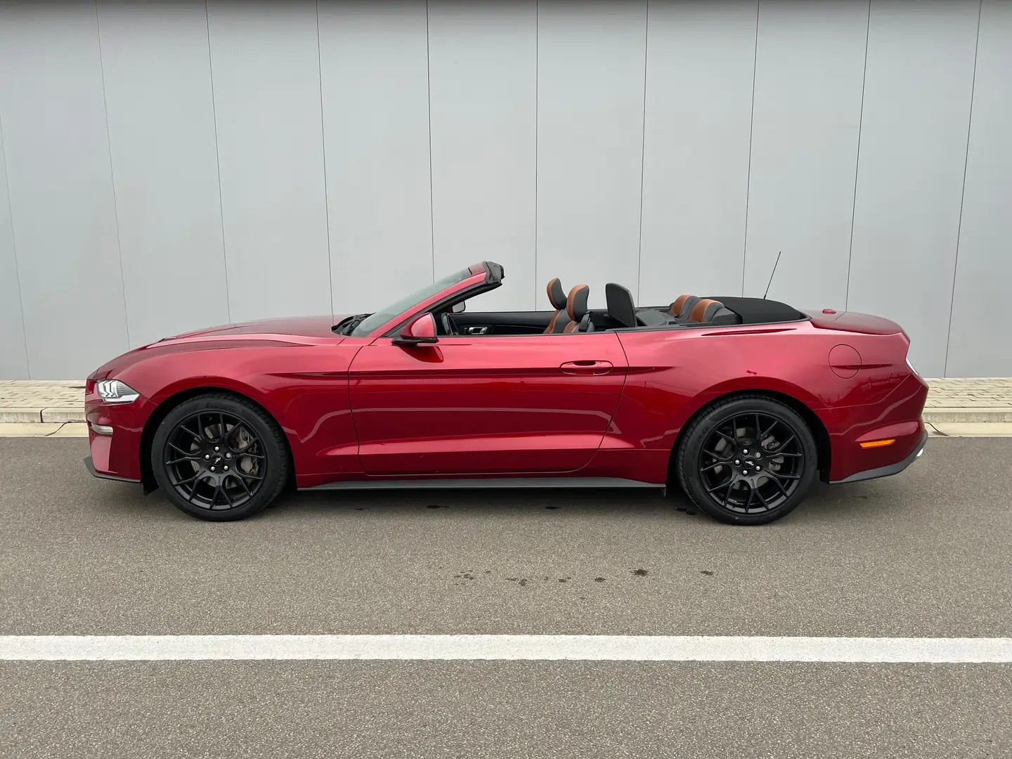 Ford Mustang 2.3 EcoBoost Cabrio - Facelif - Aut -Cockpit  TVAC Rood - 2