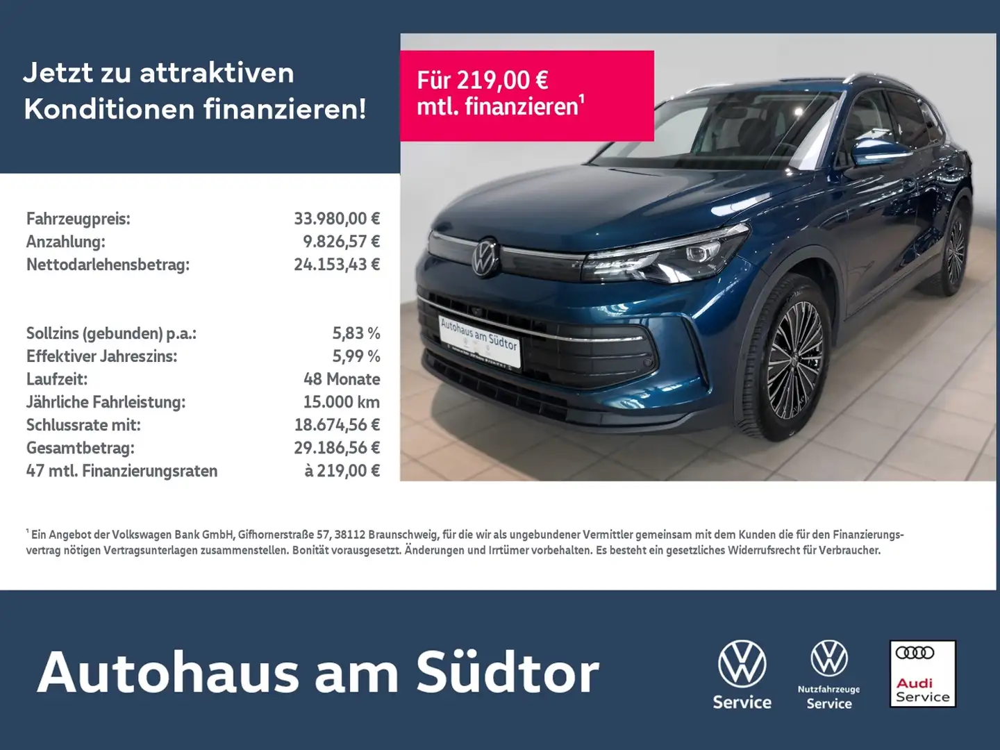 Volkswagen Tiguan Life 2.0 TDI DSG | LED AHK RFK ACC Navi Blau - 1
