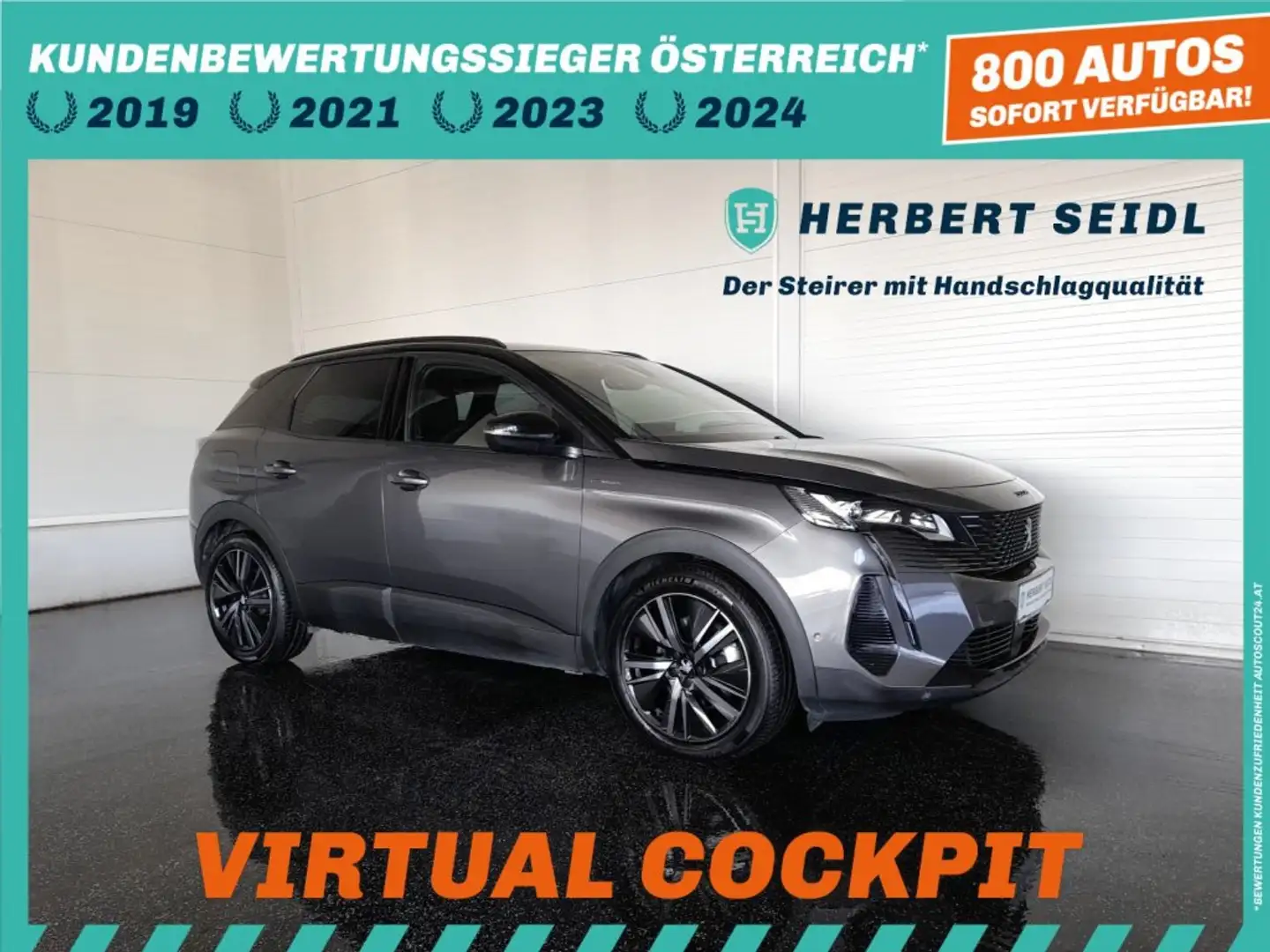 Peugeot 3008 GT-LINE 300 PHEV 4x4 Aut *19 ZOLL / VOLL LED / NAVI / VIRTUELL / VOLLLEDER / ACC / E-SITZE / FOCAL SOUND* Blau - 1