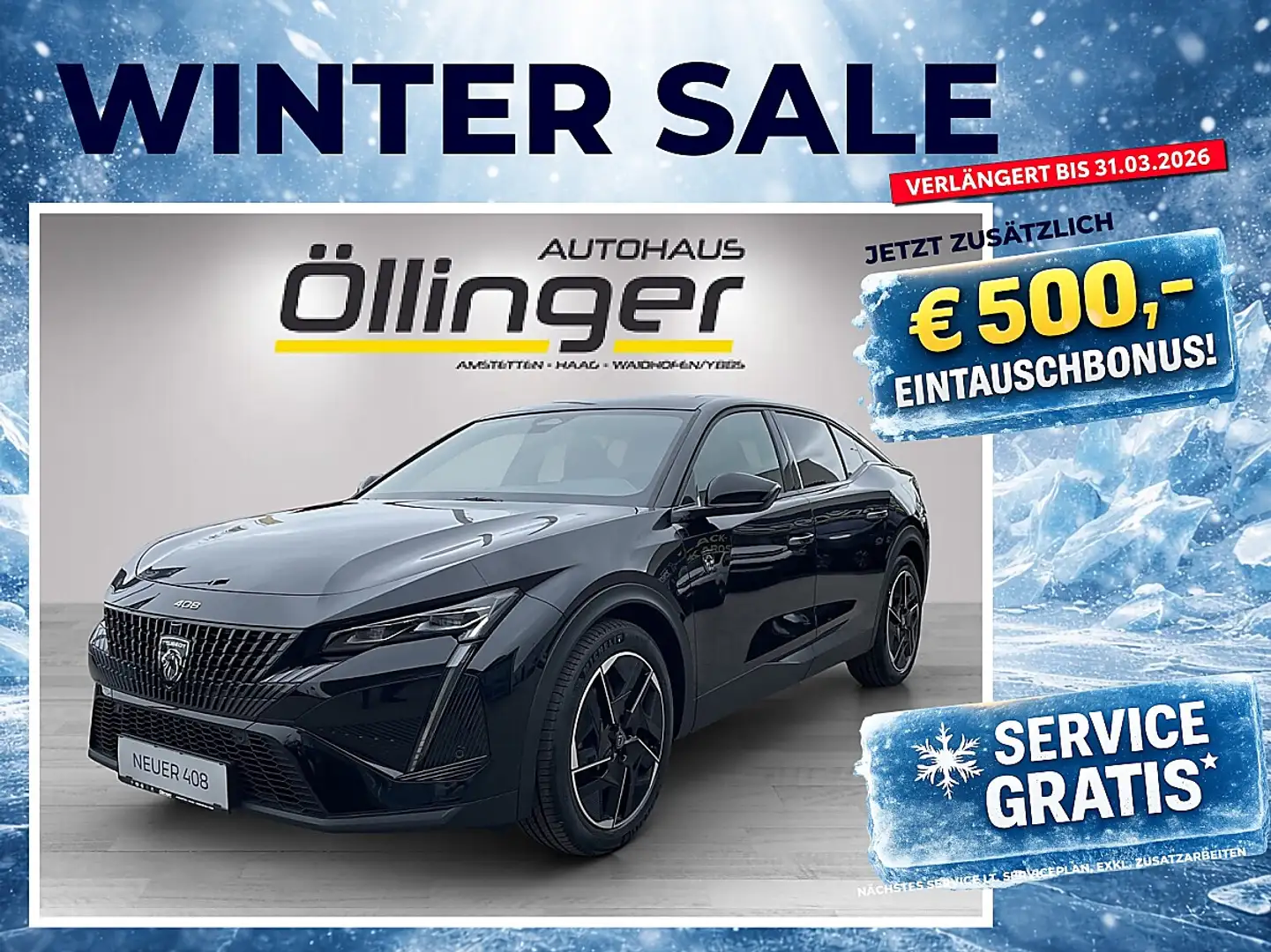 Peugeot 408 Elektro 210 58kWh GT Schwarz - 1