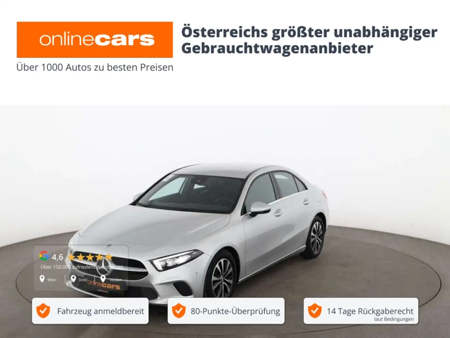 Mercedes-Benz A 180 d Style Aut LED NAVI R-CAM LEDER SITZHZG Silber - 1