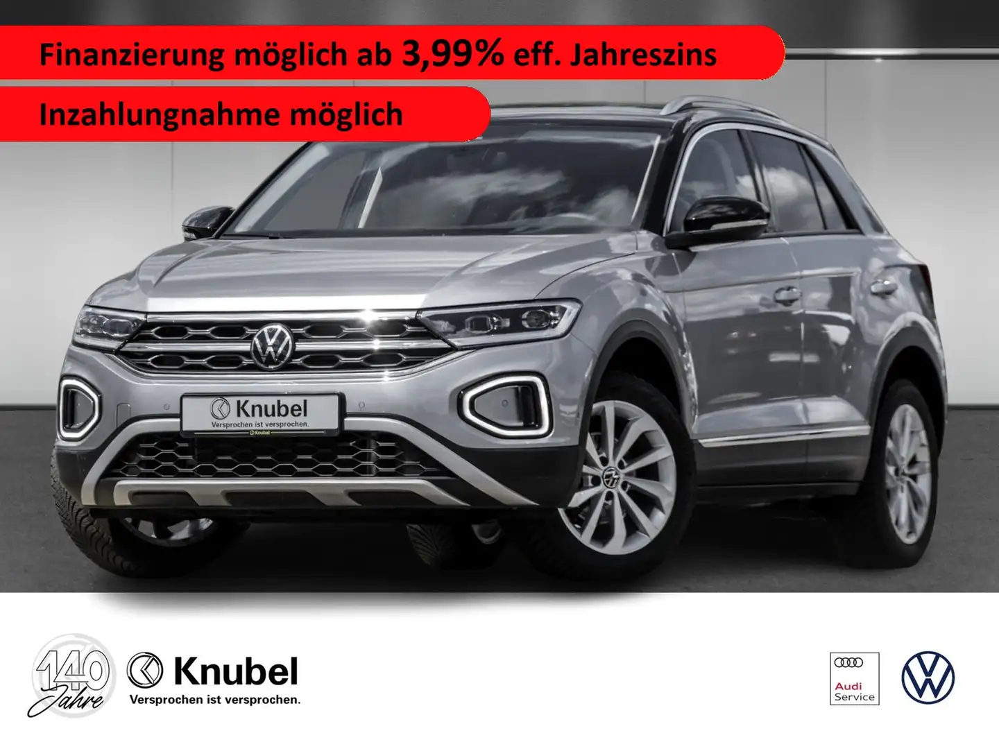Volkswagen T-Roc Style 1.5 TSI DSG LED+ Navi AHK ACC Massage Zilver - 1