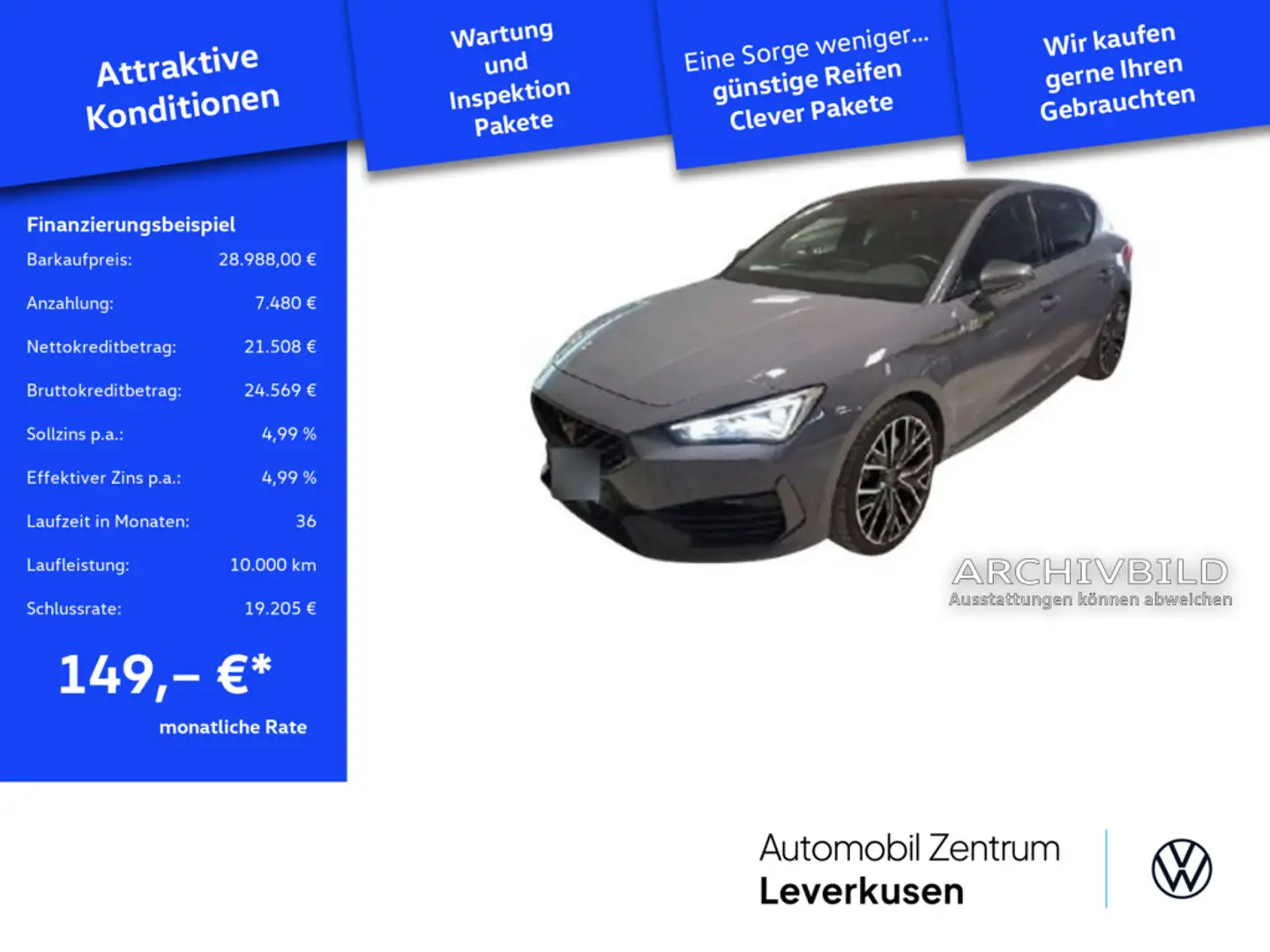 CUPRA Leon DSG PANO LED LEDER SHZ PDC VIRT Schwarz - 1