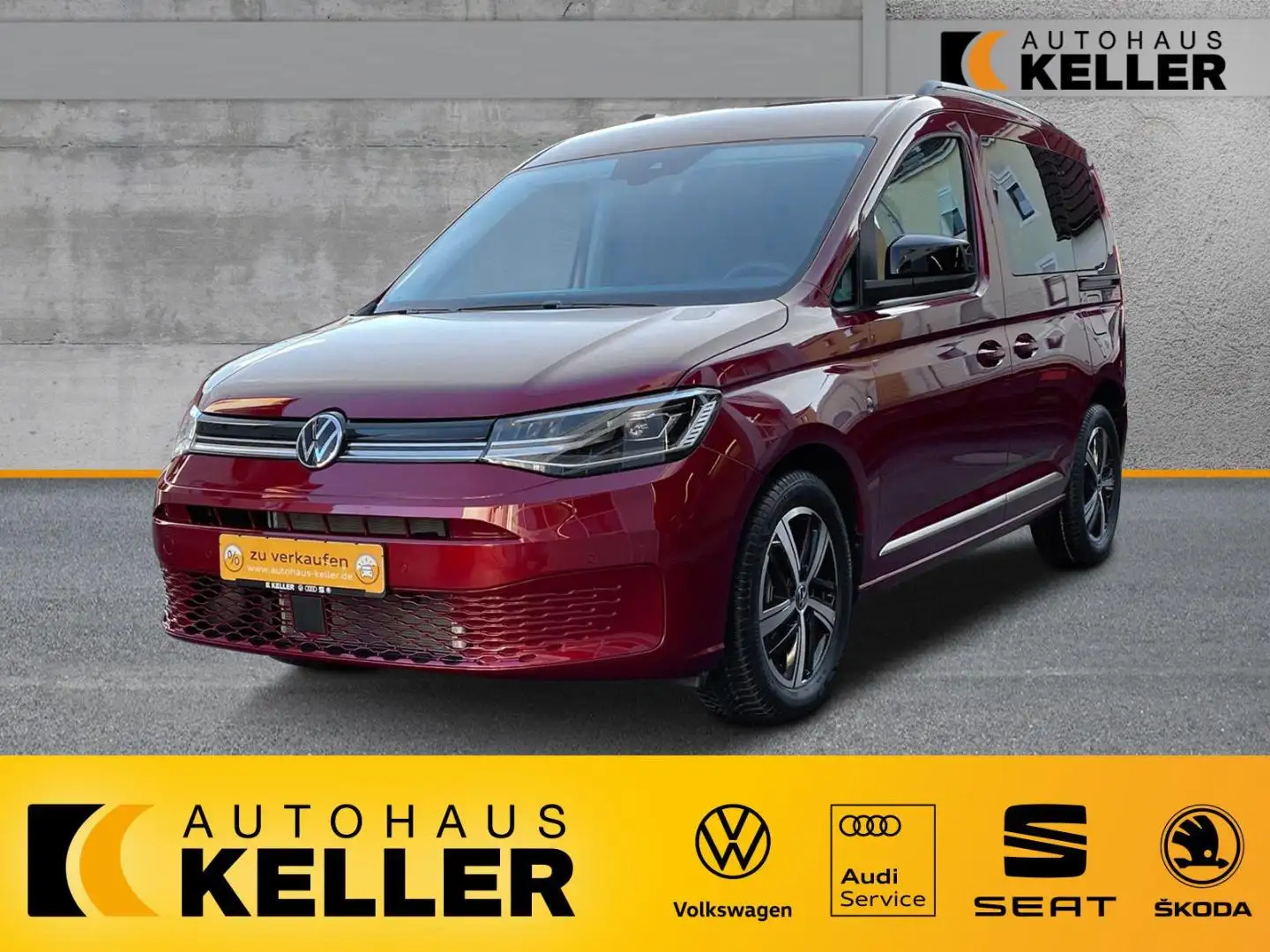 Volkswagen Caddy Style 2.0 TDI 6-Gang AHK/App/SHZ/Alu/LED/MFL/GRA/P Rouge - 1