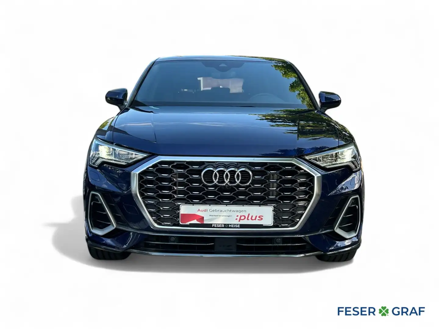 Audi Q3 Sportback 45 TFSIe S line Matrix/360°Cam/SONOS/AHK Blauw - 2