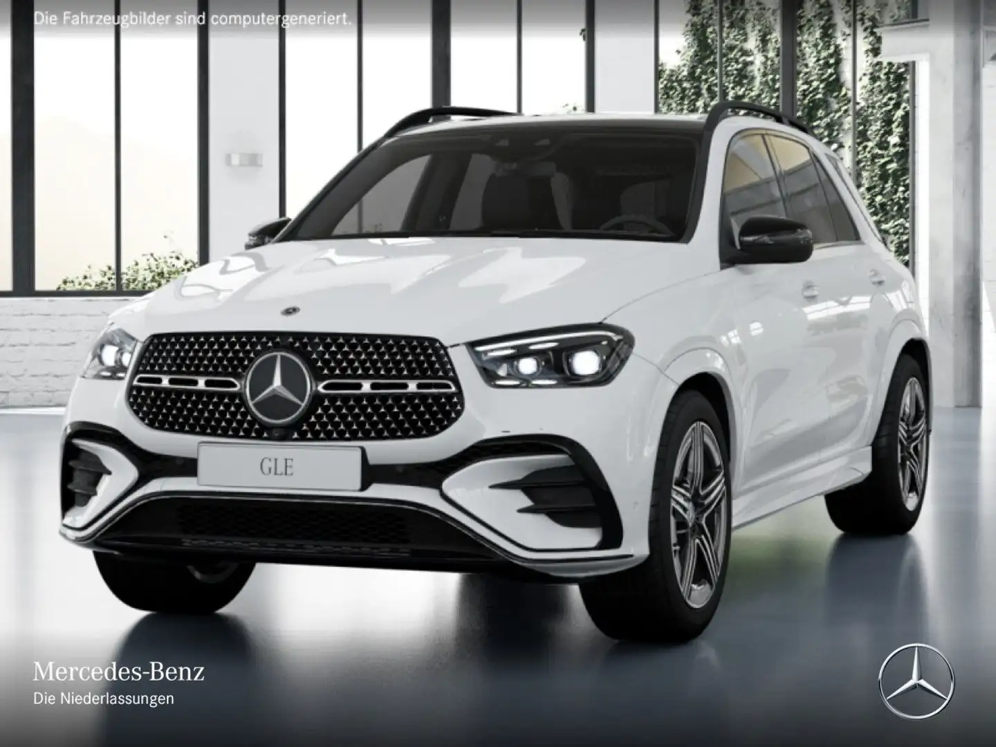 Mercedes-Benz GLE 350 de 4M AMG+NIGHT+PANO+360+AHK+MULTIBEAM+9G Weiß - 2