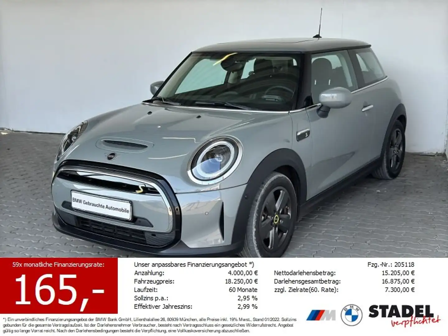 MINI Cooper SE 3-Türer Navi.LED.Pano.ParkAs.AppleCar Gris - 1