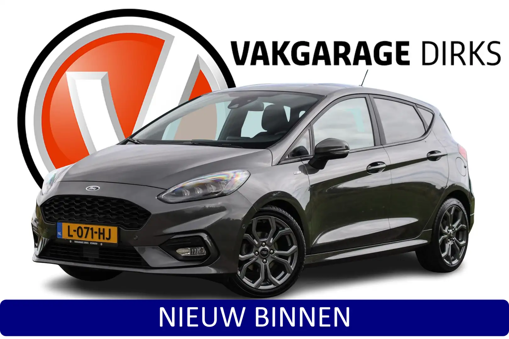 Ford Fiesta EcoBoost 125pk Hybrid ST-Line X ✅ LED ✅ ACC ✅ B&O Grijs - 1