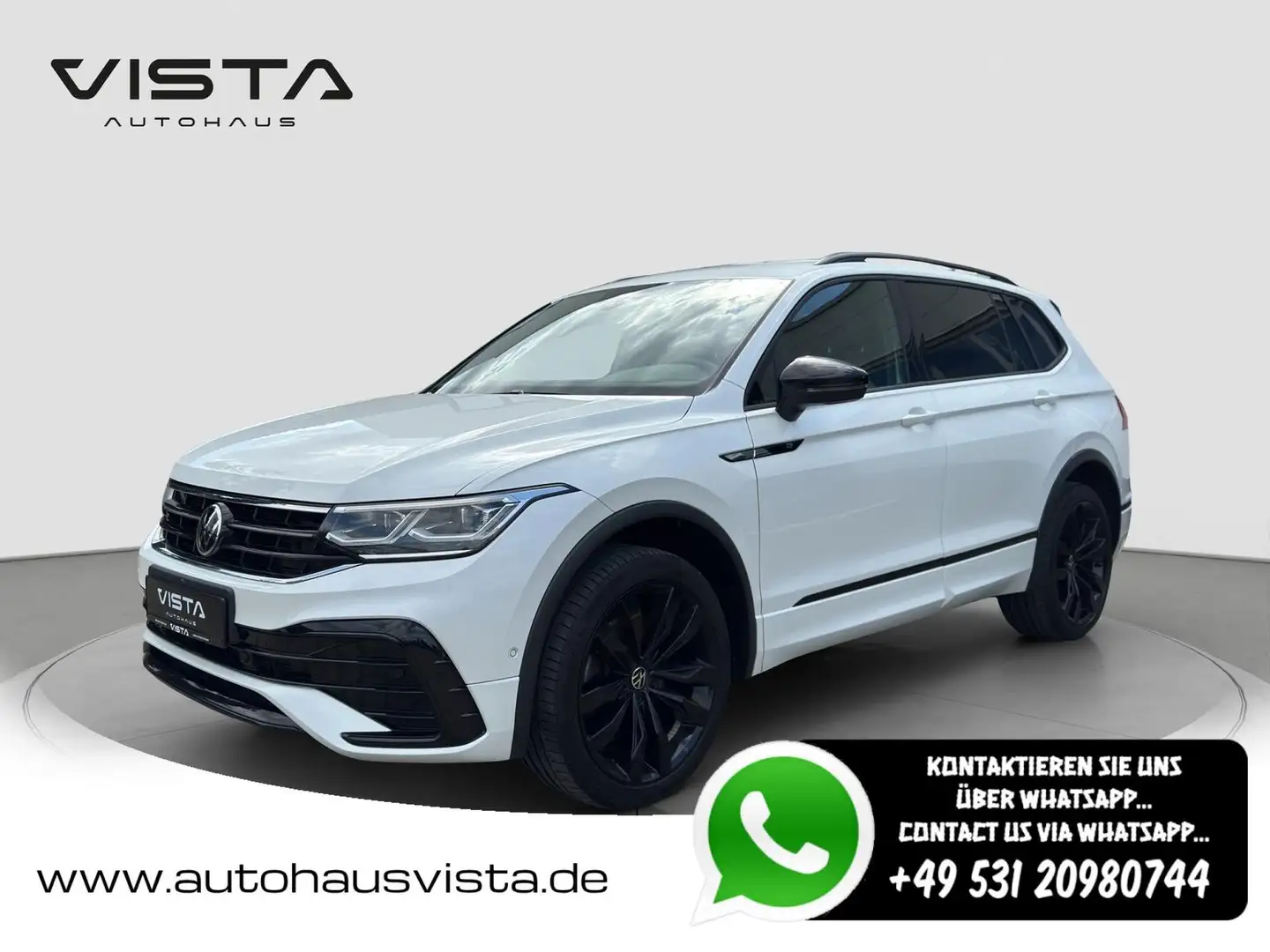 Volkswagen Tiguan Allspace *R-LINE*7 SITZER*APP*STH*ACC*4MO Weiß - 1